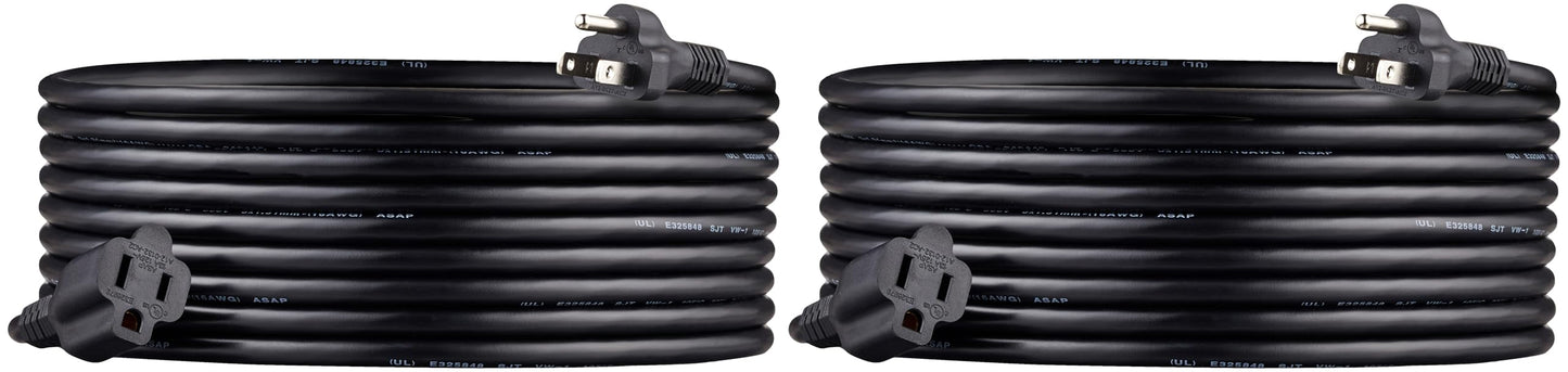 Amazon Basics 6-Foot Extension Cord - 13 Amps, 125V - Black