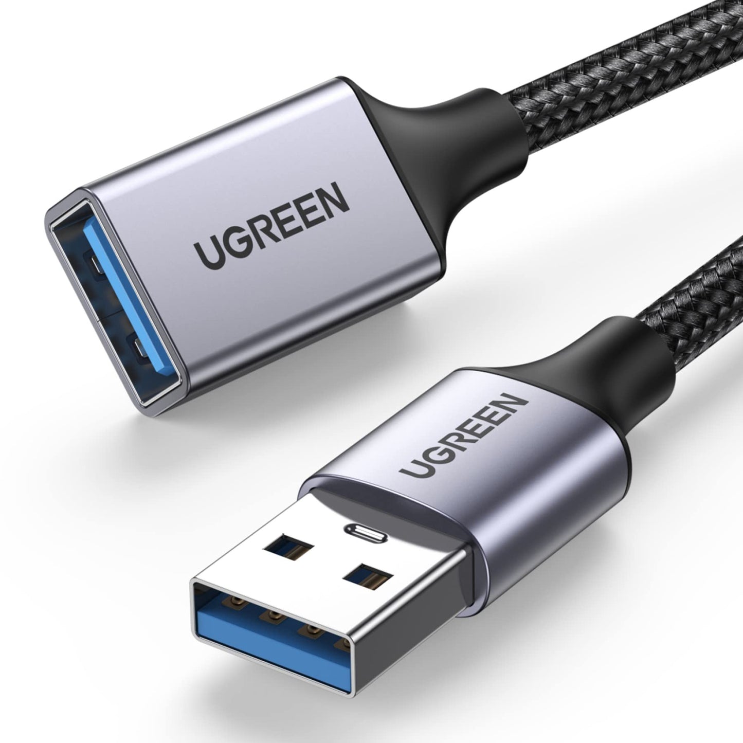 UGREEN USB Extension Cable 3.0 Extender Cord Nylon Braided A Male to Female Data Transfer Cable for Hard Drive, Hub, USB Sticks, Mouse, Keyboard, Xbox, Camera, Webcam, 6.6FT