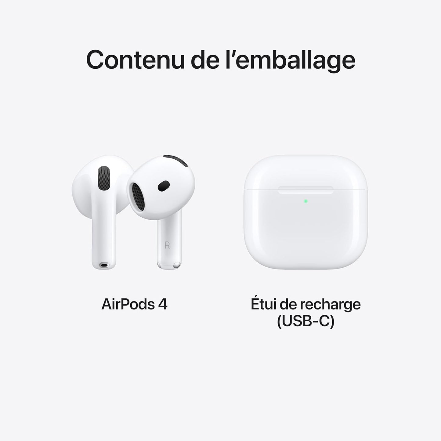 Apple AirPods 4 Wireless Earbuds, Bluetooth Headphones, with Active Noise Cancellation, Adaptive Audio, Transparency Mode, Personalized Spatial Audio, USB-C Charging Case, Wireless Charging, H2 Chip