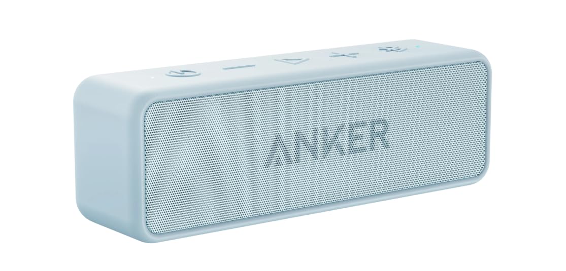 Anker Soundcore 2 Portable Bluetooth Speaker with 12W Stereo Sound, Bluetooth 5, Bassup, IPX7 Waterproof, 24-Hour Playtime, Wireless Stereo Pairing, Speaker for Home, Outdoors, Travel