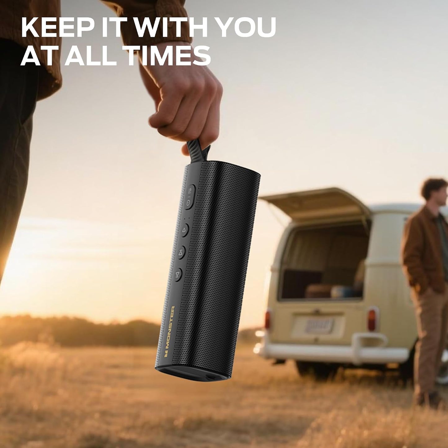 Monster S290 Bluetooth Speaker, Portable Bluetooth Speaker with 30W Loud Stereo Sound, Bluetooth 6.0, 20H Playtime, TWS Pairing, Support AUX/TF Card, IPX6 Waterproof Wireless Speaker for Home, Travel