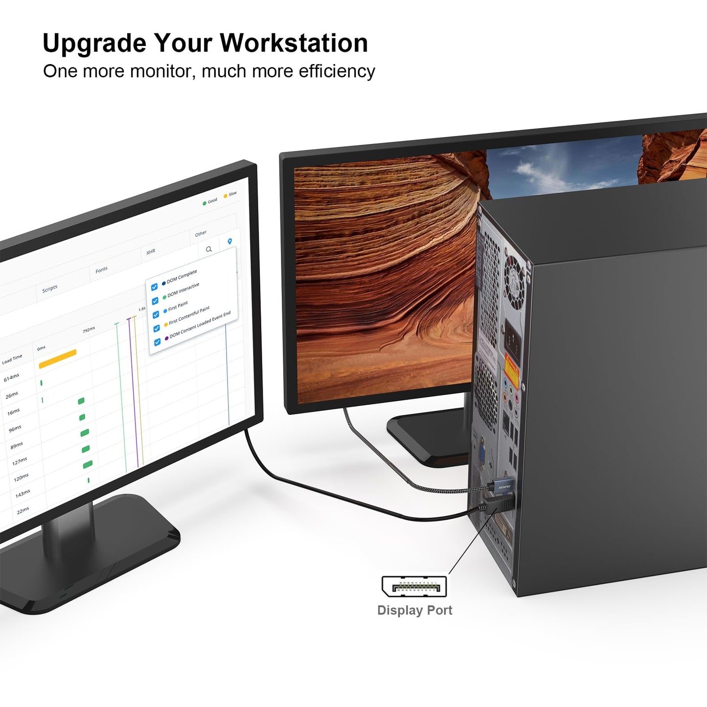 BENFEI 4K DisplayPort to HDMI 6 Feet Cable[Aluminum Shell, Nylon Braided], Uni-Direction DP 1.2 Computer to HDMI 1.4 Screen Cable Compatible with HP, ThinkPad, AMD, NVIDIA, Desktop and More