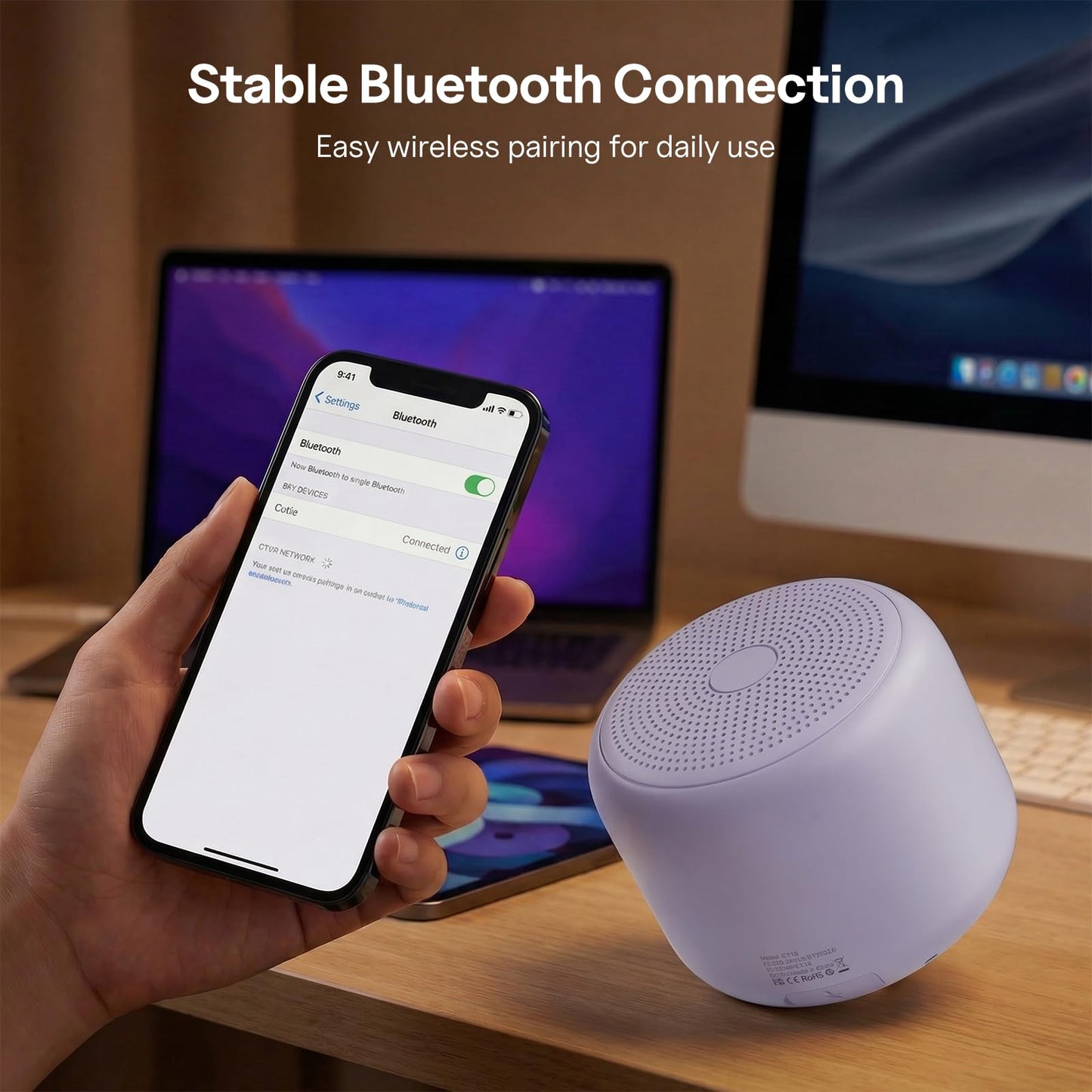 Bobtot Portable Bluetooth Speakers with Strap Easy to Carry, Wireless IPX5 Waterproof Mini Speaker with Loud Stereo Sound, 20 Hours Playtime, Rechargeable Battery, Built-in Microphone (Pink)