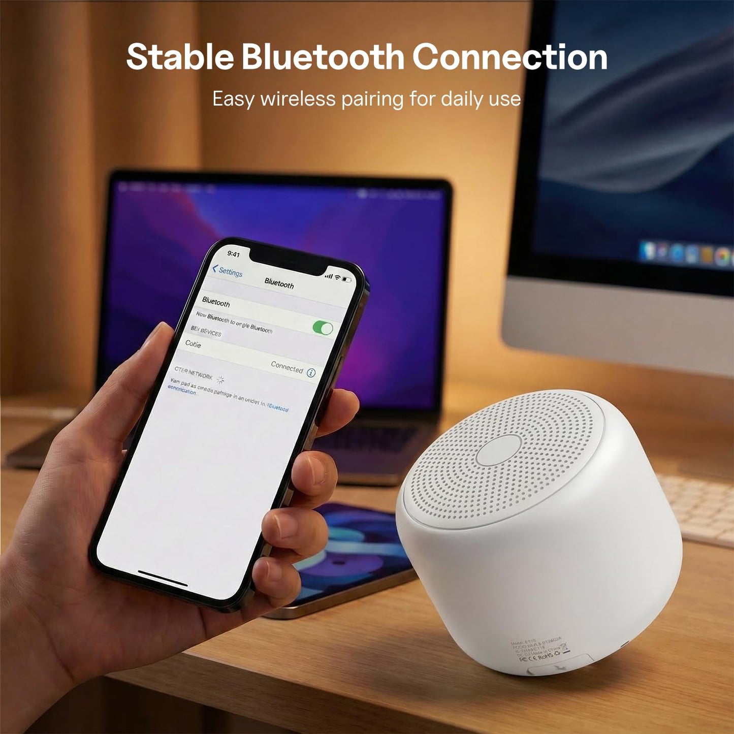 Bobtot Portable Bluetooth Speakers with Strap Easy to Carry, Wireless IPX5 Waterproof Mini Speaker with Loud Stereo Sound, 20 Hours Playtime, Rechargeable Battery, Built-in Microphone (Pink)
