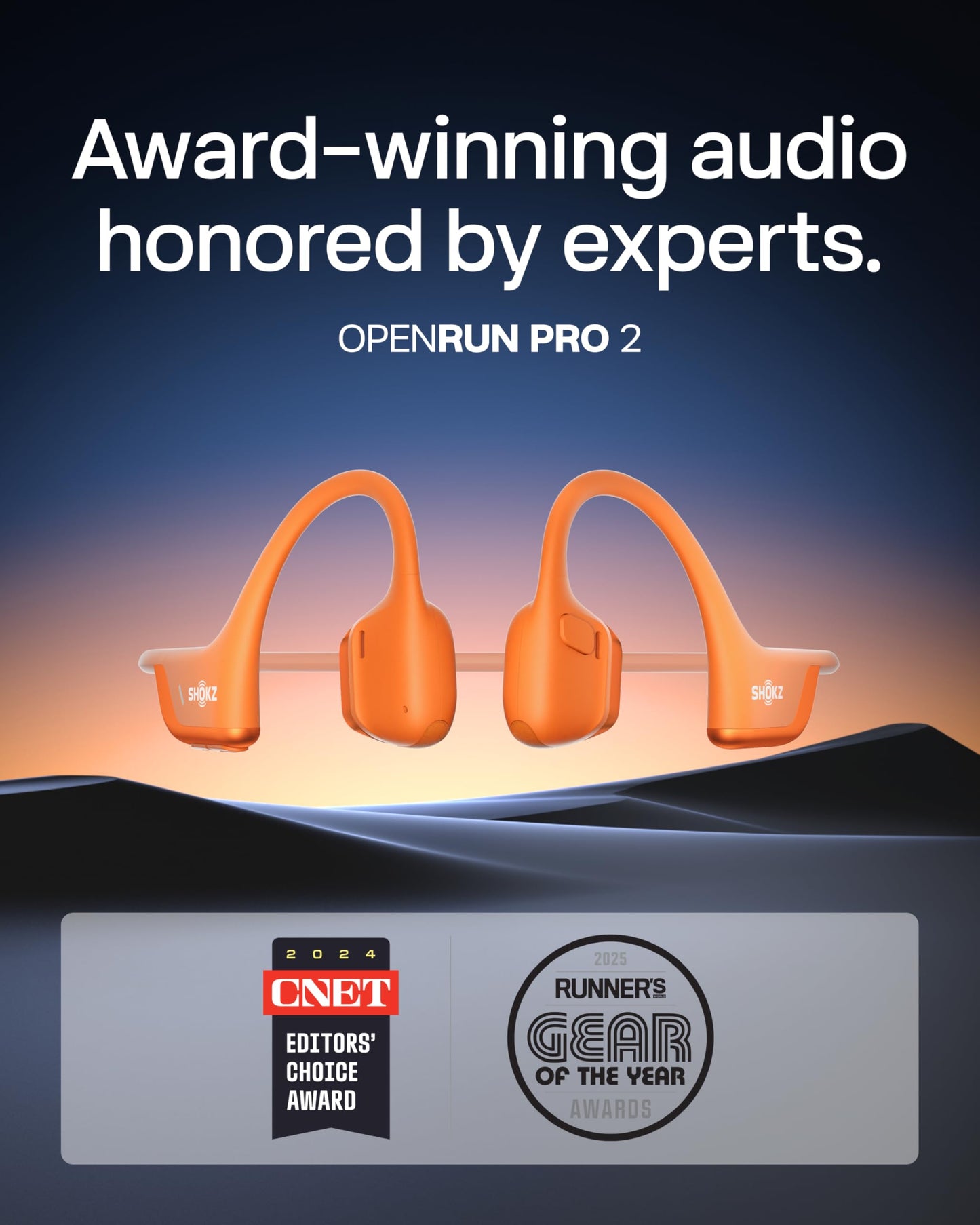 SHOKZ OpenRun Pro 2-Bone Conduction Headphones,Open-Ear Bluetooth Wireless Sport Earphones for Running,Workouts-Sweat Resistant,Comfortable Fit-Deep Bass,Smart Mic,Reflective Strip,Mini,Black