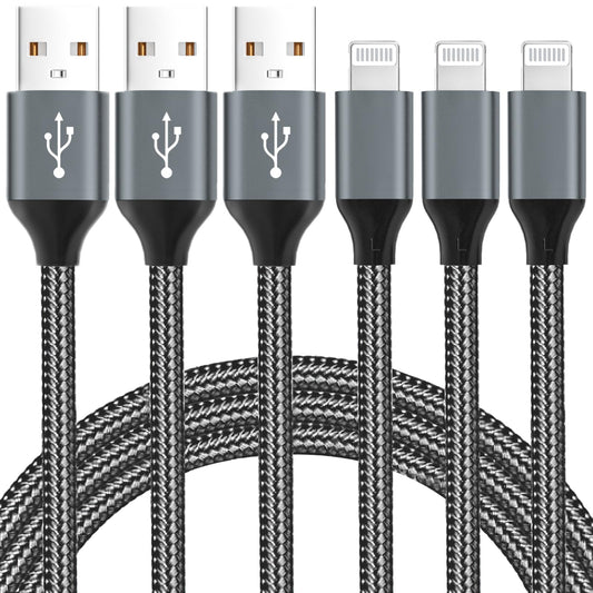 iPhone Charger Cord Lightning Cable (Apple MFi Certified) 6/6/10ft 3 Pack iPhone Cable Fast Charging Long Apple Charger Cable for iPhone 13 13 Pro 12 Pro 11 SE Max XS XR X, iPad Mini Air, iPod, AirPod