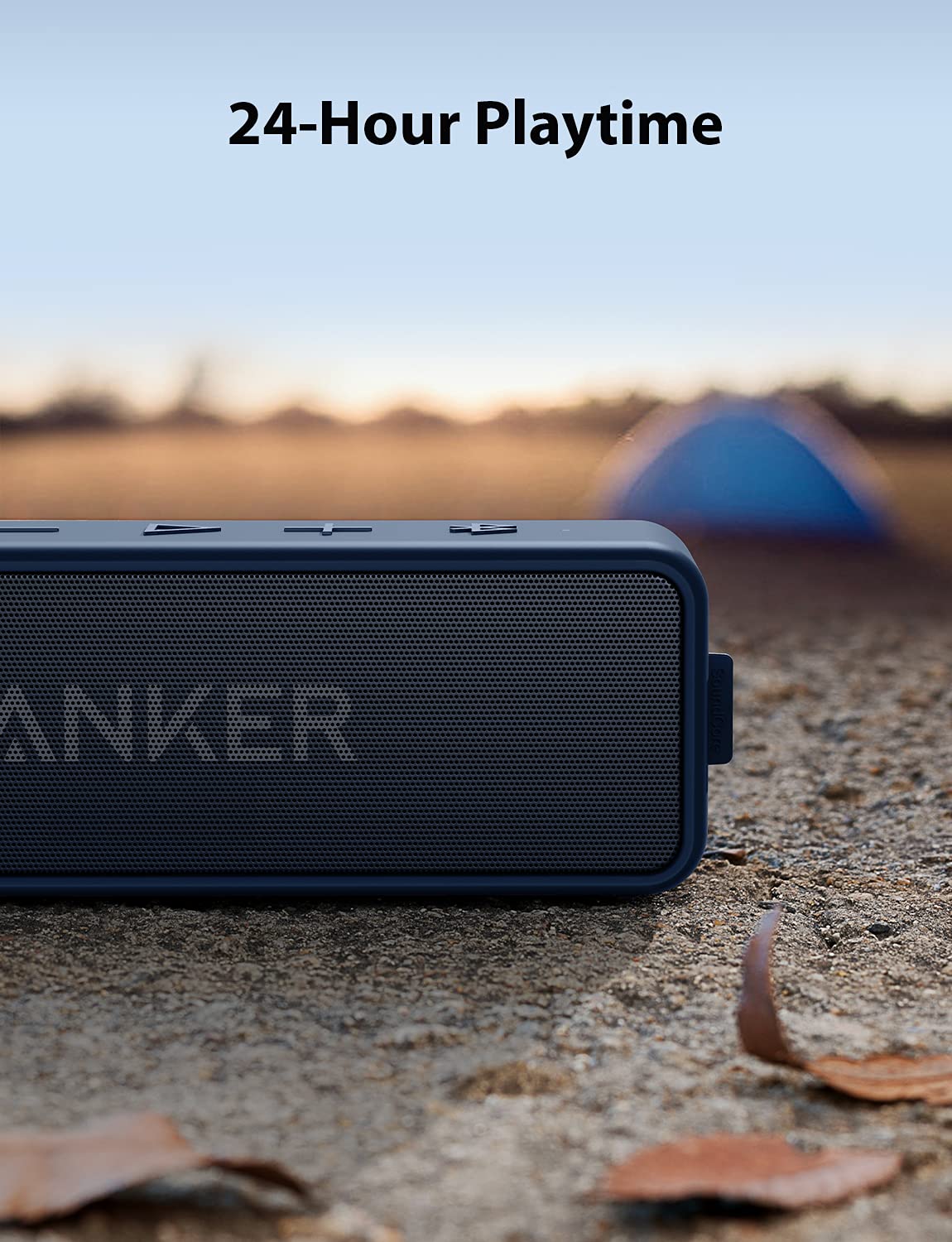 Anker Soundcore 2 Portable Bluetooth Speaker with 12W Stereo Sound, Bluetooth 5, Bassup, IPX7 Waterproof, 24-Hour Playtime, Wireless Stereo Pairing, Speaker for Home, Outdoors, Travel