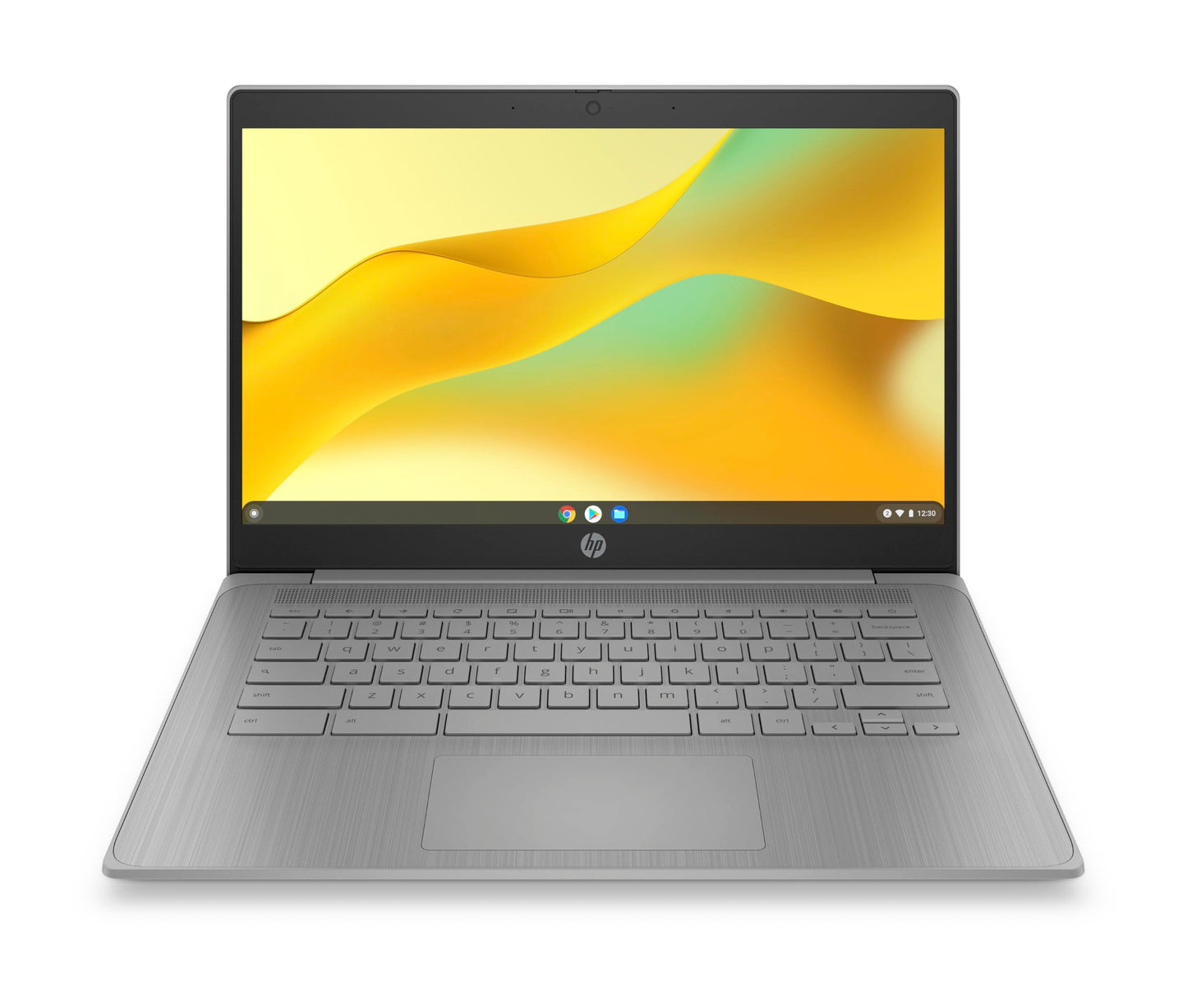 HP Chromebook 14 inch, Intel® Processor N100, 4GB RAM, 128GB UFS, HD(1366 x 768), Anti-Glare, HP True Vision 720p HD Camera w Privacy Shutter, Dual-Array mic, ChromeOS, Chalkboard Grey (14a-nf0036ca)