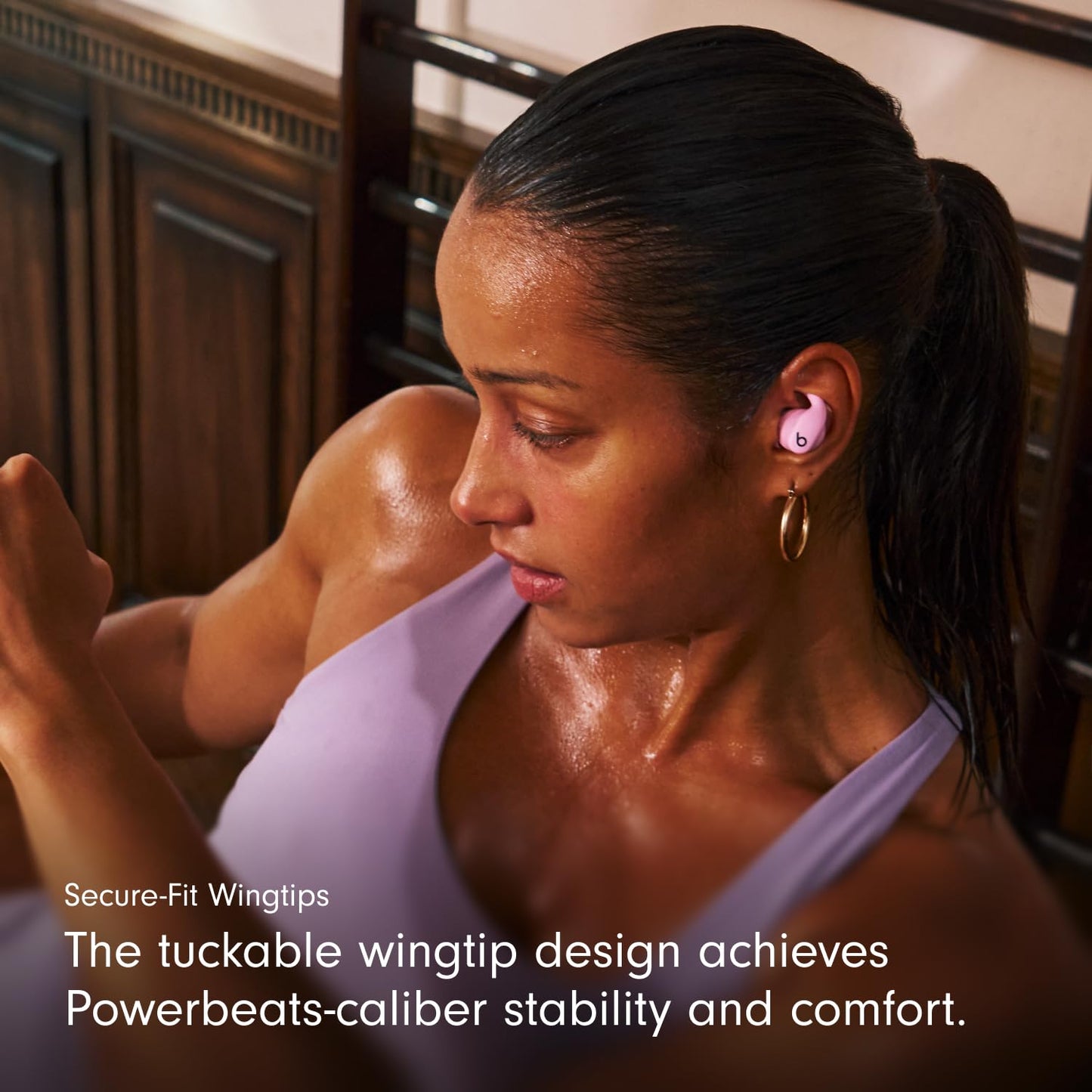 Beats - Powerbeats Fit - Wireless Noise-Cancelling Workout Earbuds with Ultimate Secure Fit, IPX4, Up to 30H of Battery Life & Charging case, Compatible with Apple & Android - Spark Orange