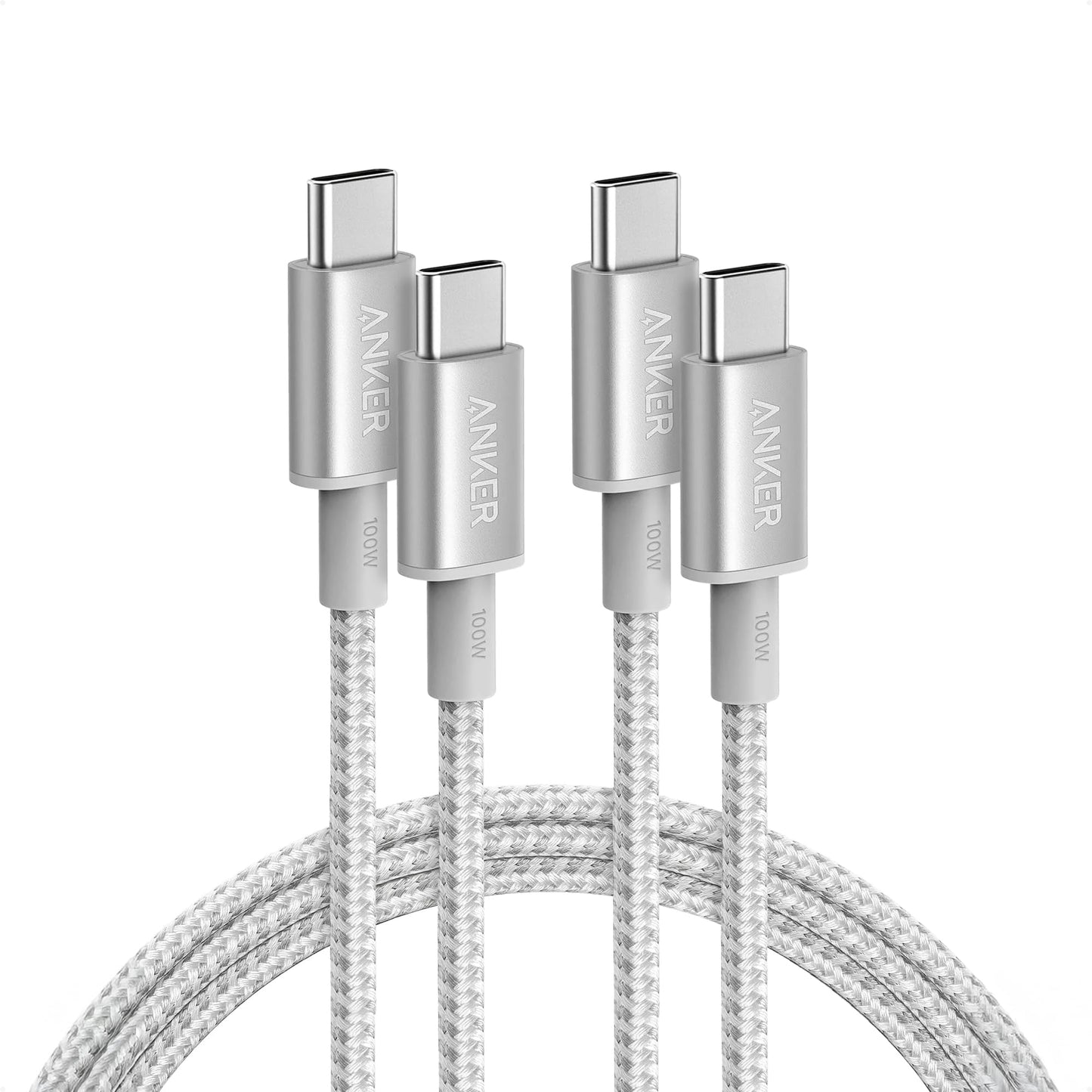 Anker USB C to USB C Cable (6FT, 2Pack), 100W USB C Charger Cord Fast Charging for iPhone 17/16 Series,MacBook Pro 2020,Pixel and More