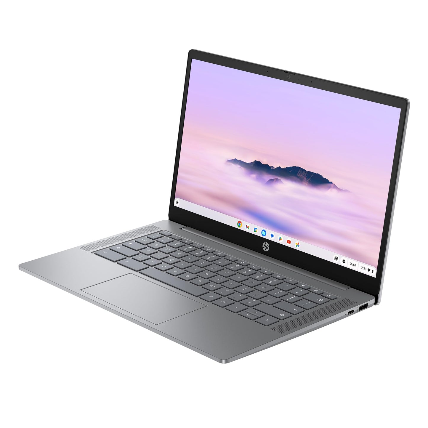 HP Chromebook 14 inch, Intel® Processor N100, 4GB RAM, 128GB UFS, HD(1366 x 768), Anti-Glare, HP True Vision 720p HD Camera w Privacy Shutter, Dual-Array mic, ChromeOS, Chalkboard Grey (14a-nf0036ca)