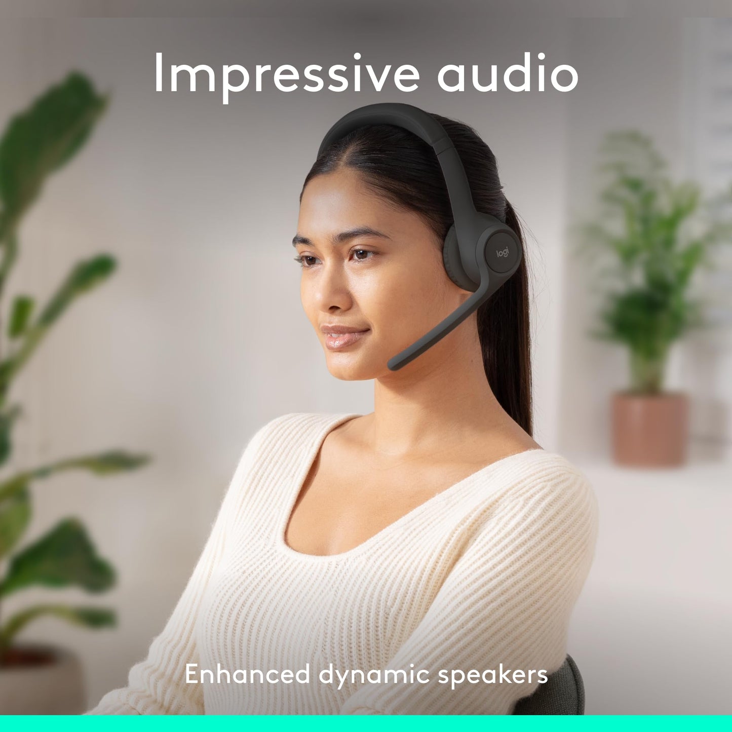 Logitech H390 Wired Headset for PC/Laptop, Stereo Headphones with Noise Cancelling Microphone, USB-A, in-Line Controls, Works with Chromebook - Rose, 1 Pack