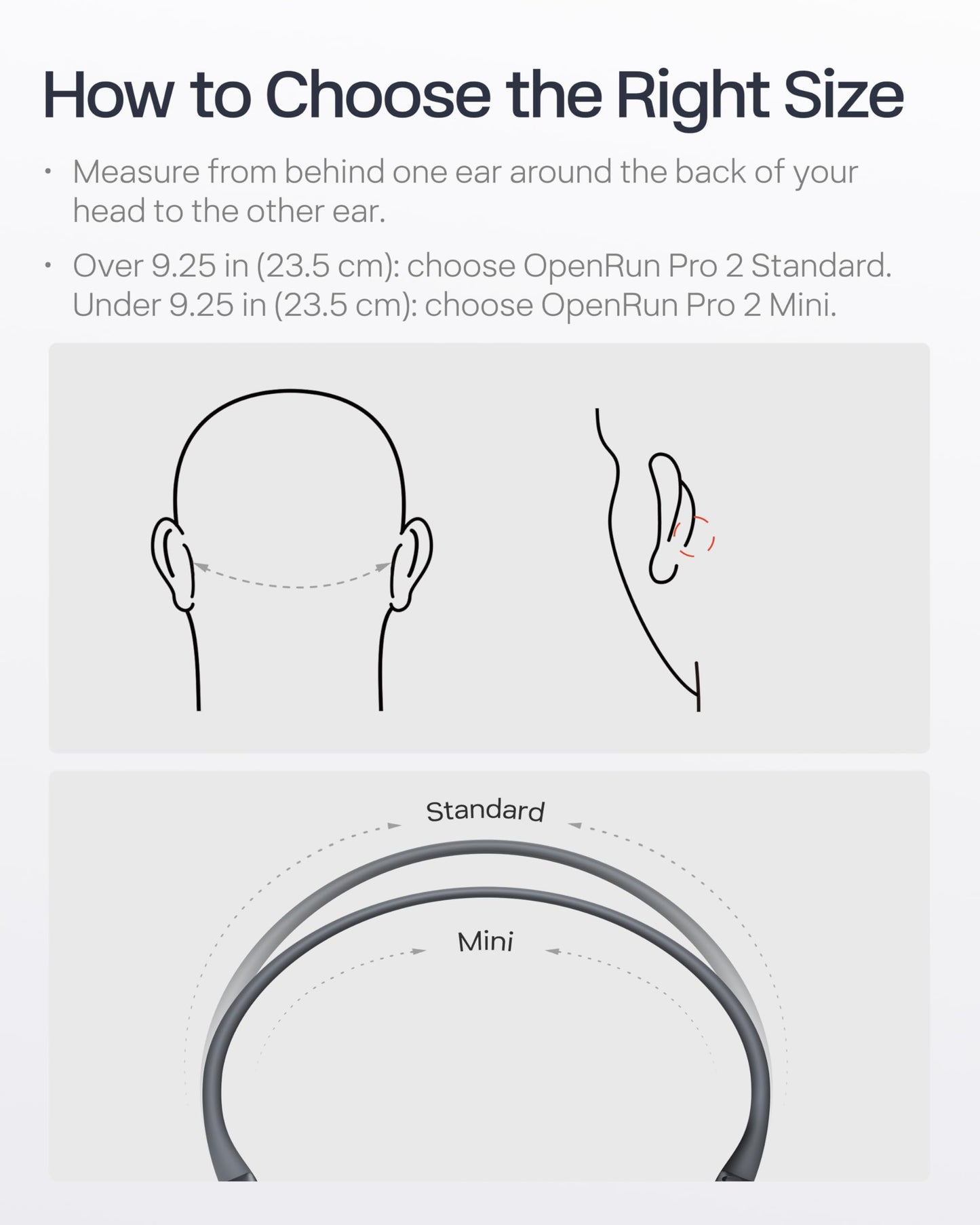 SHOKZ OpenRun Pro 2-Bone Conduction Headphones,Open-Ear Bluetooth Wireless Sport Earphones for Running,Workouts-Sweat Resistant,Comfortable Fit-Deep Bass,Smart Mic,Reflective Strip,Mini,Black