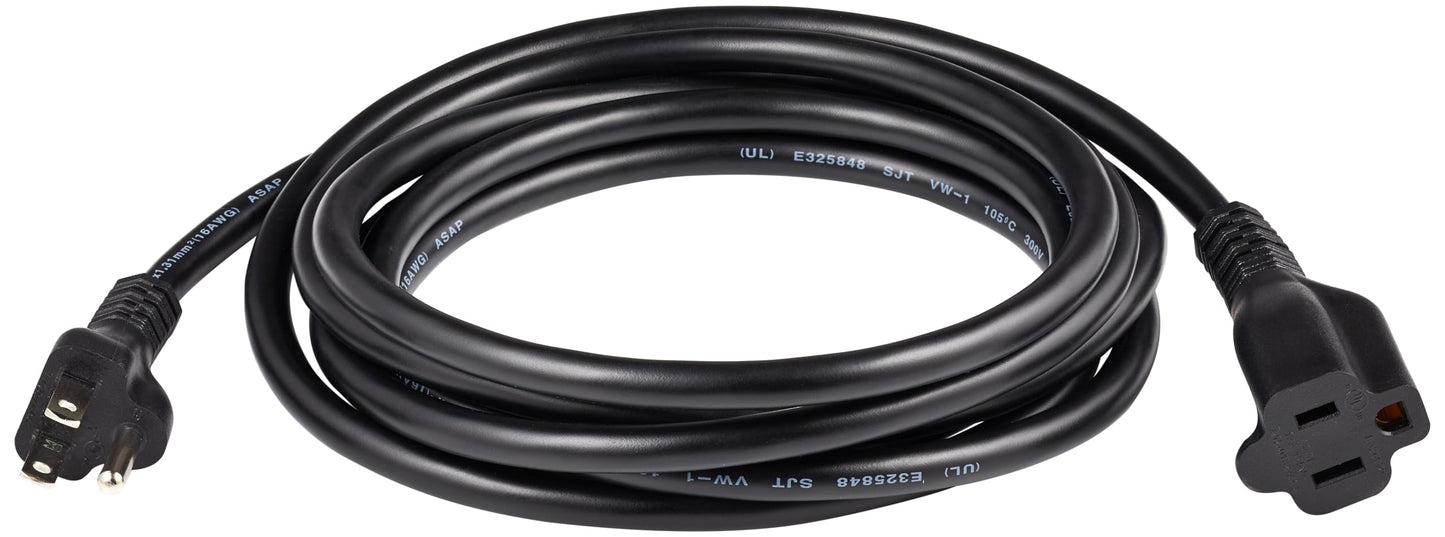 Amazon Basics 6-Foot Extension Cord - 13 Amps, 125V - Black