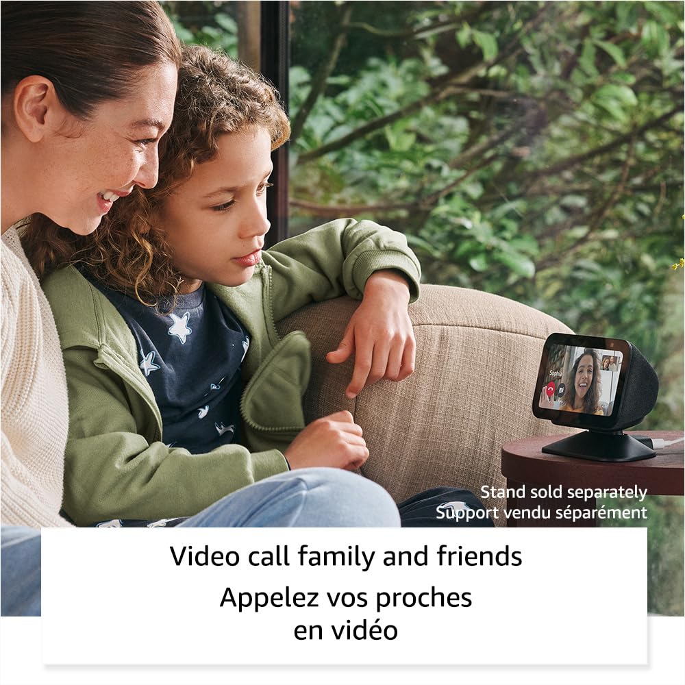 Amazon Echo Show 5 (newest model), Smart display with deeper bass and clearer sound, Designed for Alexa+, Charcoal