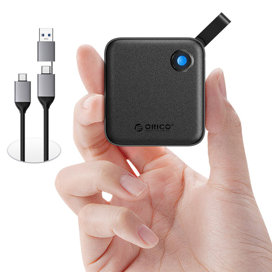 ORICO Portable SSD 512 GB with 2 in 1 USB C Cable, External Solid State Drives, Up to 460MB/s, Status Indicator, Reliable Storage for USB-C Smartphone, Tablet, PC - B5PLUS