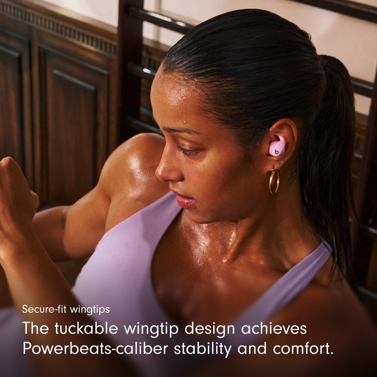 Beats - Powerbeats Fit - Wireless Noise-Cancelling Workout Earbuds with Ultimate Secure Fit, IPX4, Up to 30H of Battery Life & Charging case, Compatible with Apple & Android - Spark Orange