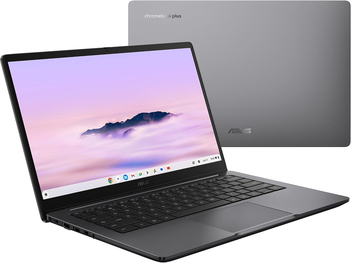 ASUS Chromebook Plus CX14, 14” 16:9 FHD (1920 x 1080) Anti-Glare Display, Intel Core 3-N355 Processor, 128GB Storage, 8GB RAM, ChromeOS, Rock Grey, CX1405CTA-AS31-CB