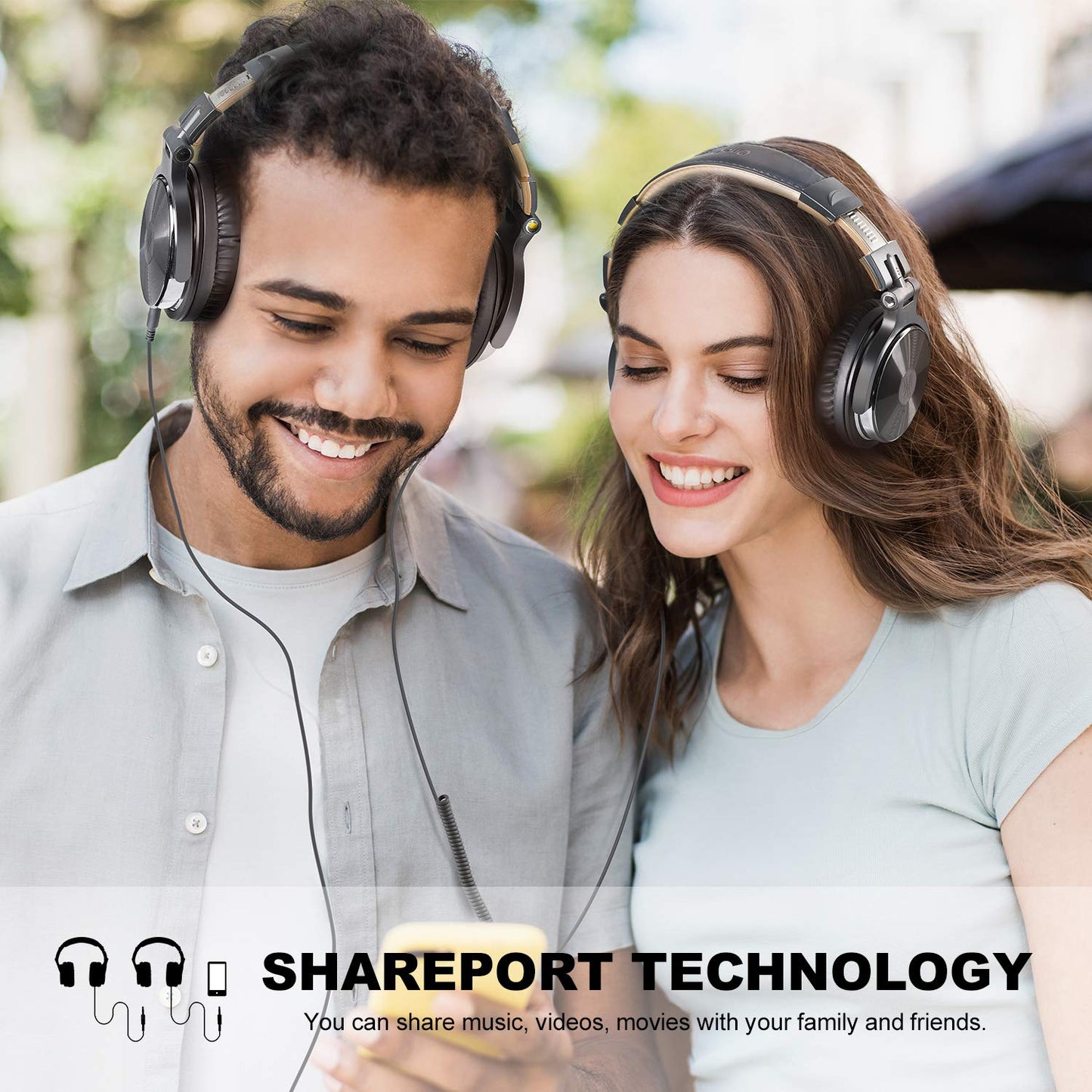 OneOdio Pro-10 Over-Ear Wired Headphones for School, Studio Monitor & Mixing, DJ Stereo Headsets, 50mm Neodymium Drivers, In-Line Mic, 3.5mm/6.35mm Jack for AMP, Computer, Recording, Phone, Piano, Guitar