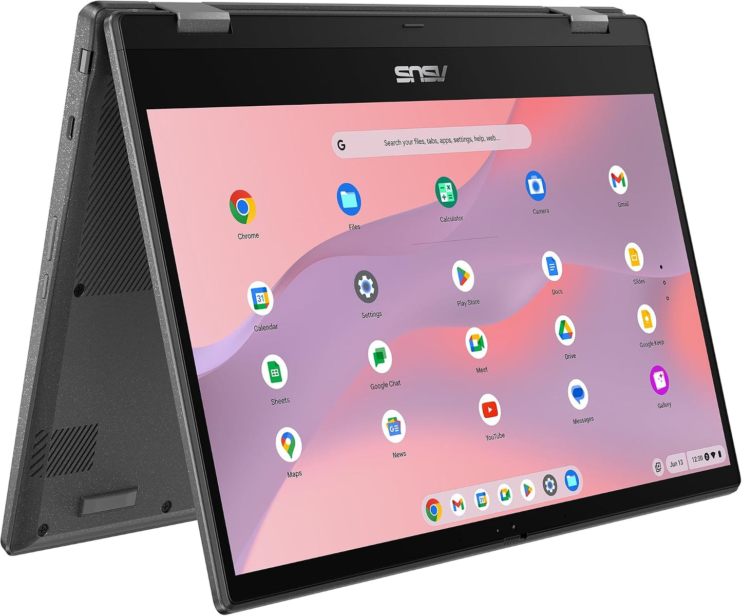 ASUS Chromebook CM14 Flip, 14" FHD Touch Display, MediaTek Kompanio 520, 4GB, 128GB, ChromeOS, Gravity Grey, CM1402FM2A-AS01T-CB