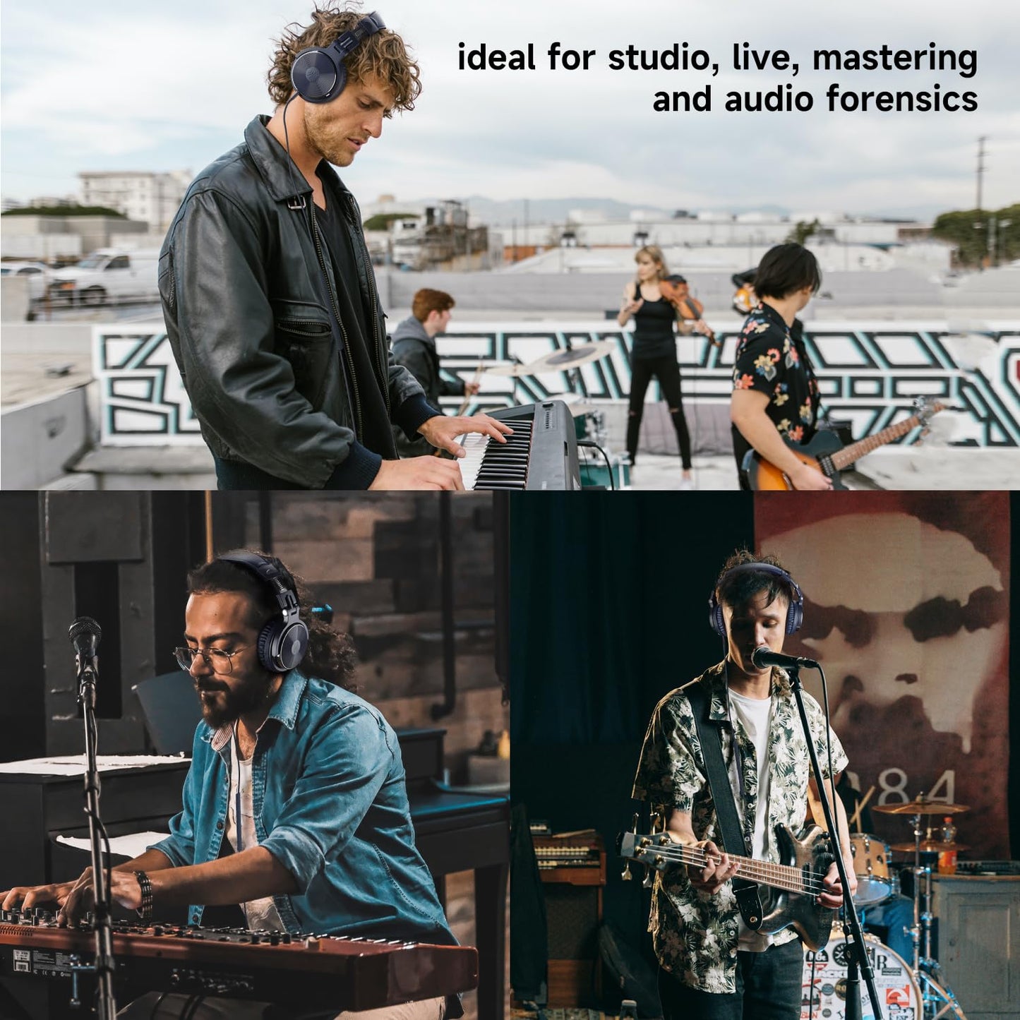 OneOdio Pro-10 Over-Ear Wired Headphones for School, Studio Monitor & Mixing, DJ Stereo Headsets, 50mm Neodymium Drivers, In-Line Mic, 3.5mm/6.35mm Jack for AMP, Computer, Recording, Phone, Piano, Guitar