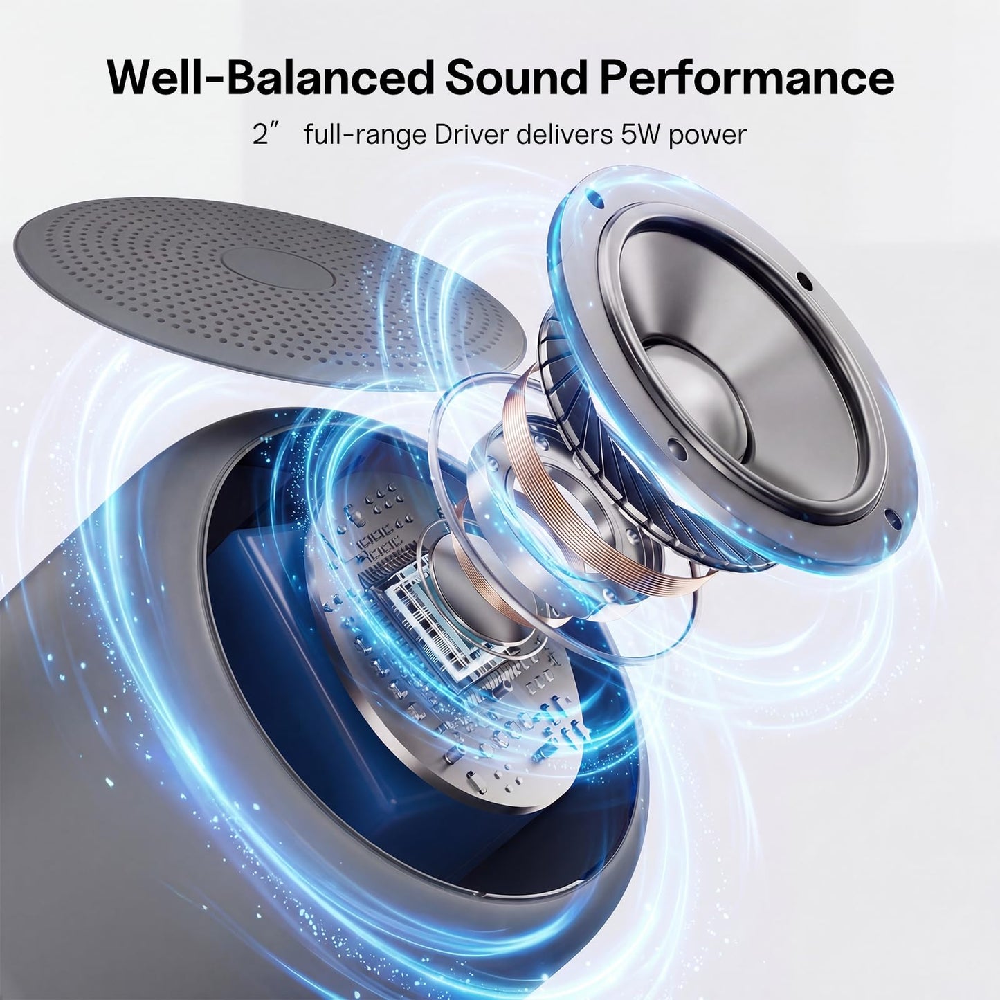 Bobtot Portable Bluetooth Speakers with Strap Easy to Carry, Wireless IPX5 Waterproof Mini Speaker with Loud Stereo Sound, 20 Hours Playtime, Rechargeable Battery, Built-in Microphone (Pink)