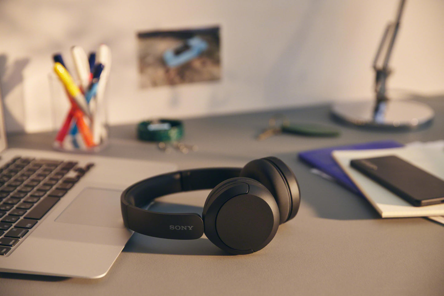 Sony WH-CH520 Wireless Headphones Bluetooth On-Ear Headset with Microphone, Black
