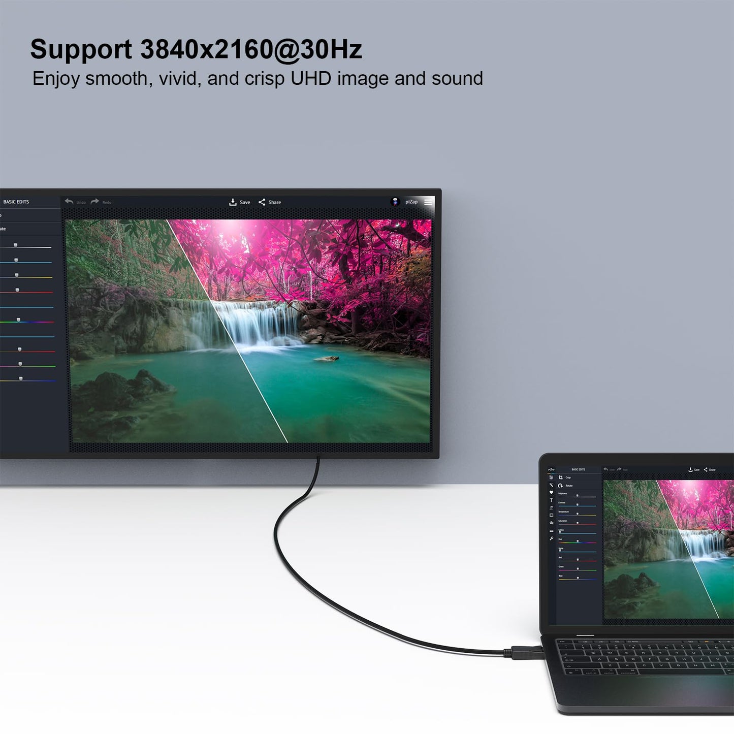 BENFEI 4K DisplayPort to HDMI 6 Feet Cable[Aluminum Shell, Nylon Braided], Uni-Direction DP 1.2 Computer to HDMI 1.4 Screen Cable Compatible with HP, ThinkPad, AMD, NVIDIA, Desktop and More