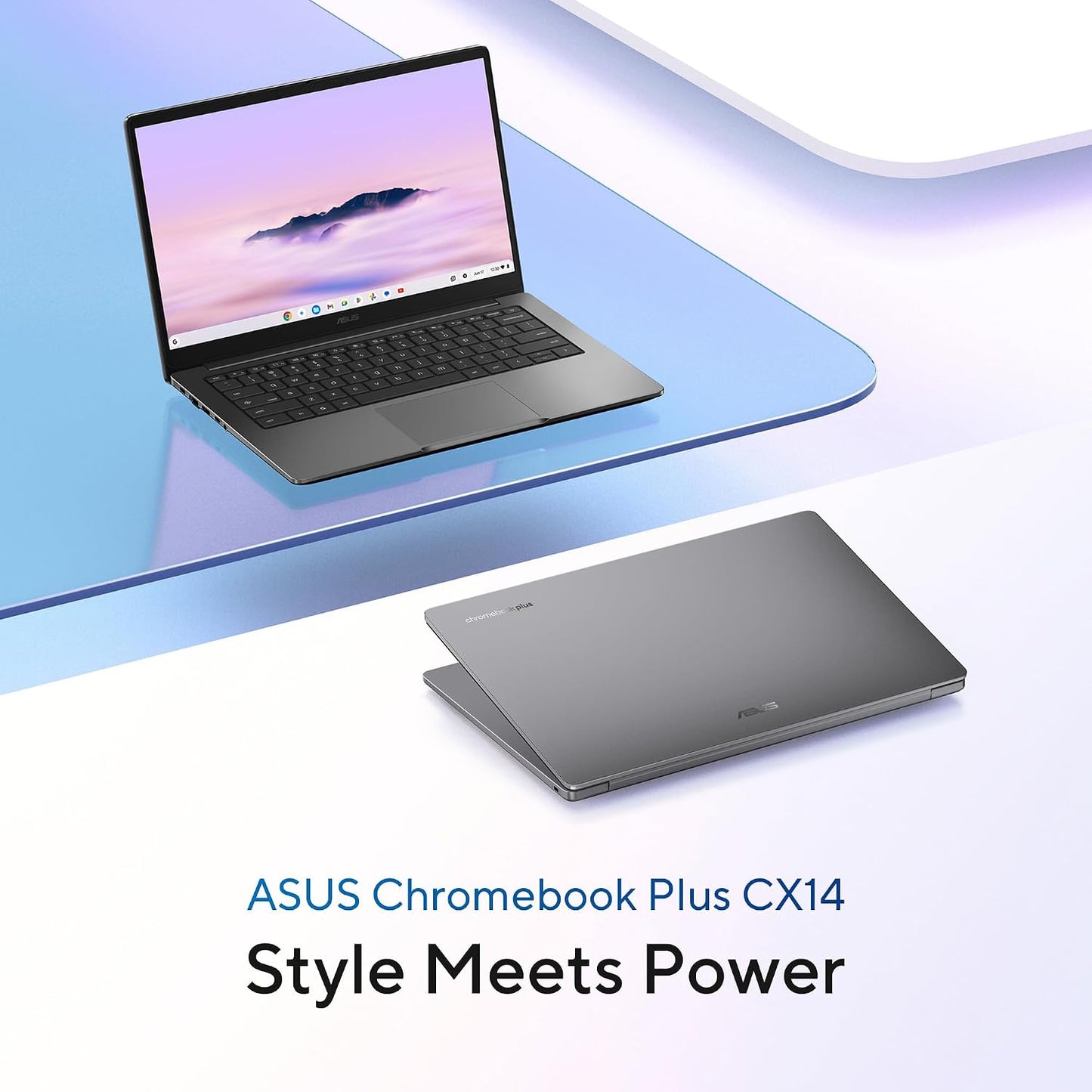 ASUS Chromebook Plus CX14, 14” 16:9 FHD (1920 x 1080) Anti-Glare Display, Intel Core 3-N355 Processor, 128GB Storage, 8GB RAM, ChromeOS, Rock Grey, CX1405CTA-AS31-CB