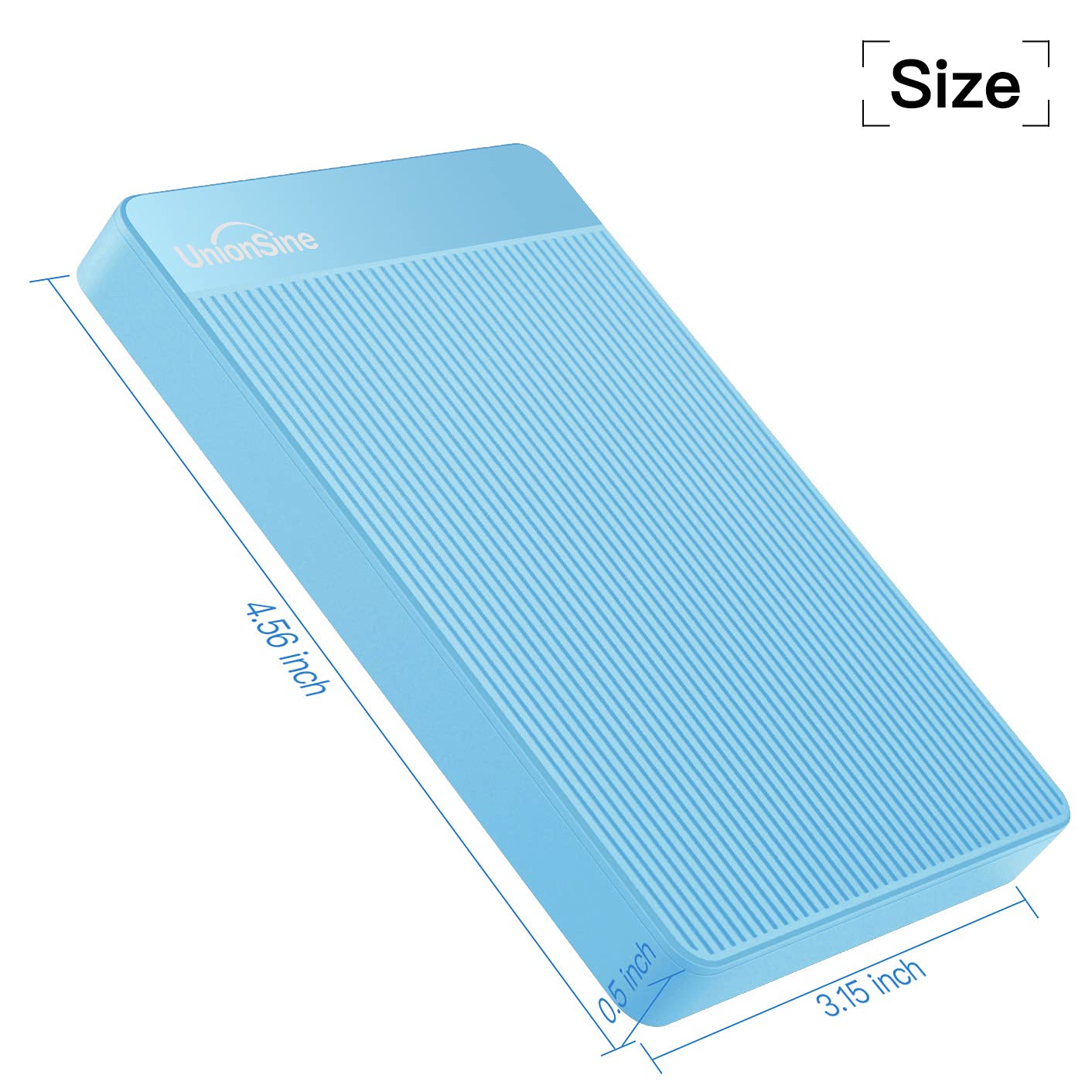 UnionSine 1TB Ultra Slim Portable External Hard Drive HDD-USB 3.0 Storage for PC, Mac, Laptop, PS4, Xbox one, Xbox 360-(Black)