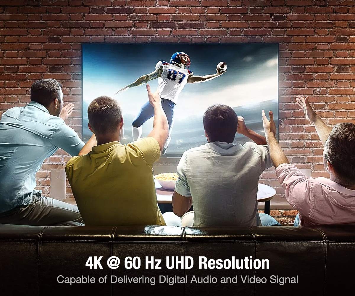HDMI Cable 6.6feet(2meter), 4K HDMI Lead-Snowkids HDMI Cable 4K@60Hz, 3D Support, Ethernet Function, Video 4K UHD 2160p, HD 1080p, 3D - (for Fire TV, for PS-3/4, for Netfilx)