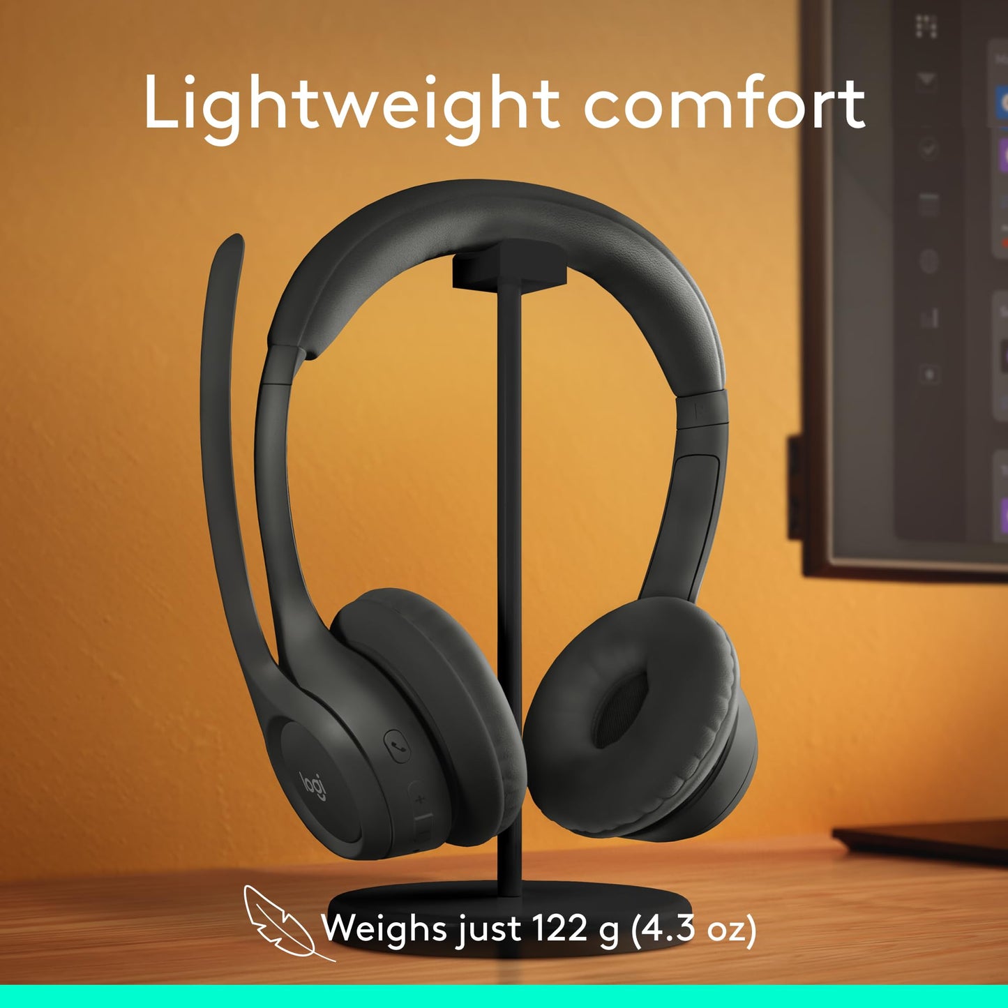 Logitech H390 Wired Headset for PC/Laptop, Stereo Headphones with Noise Cancelling Microphone, USB-A, in-Line Controls, Works with Chromebook - Rose, 1 Pack