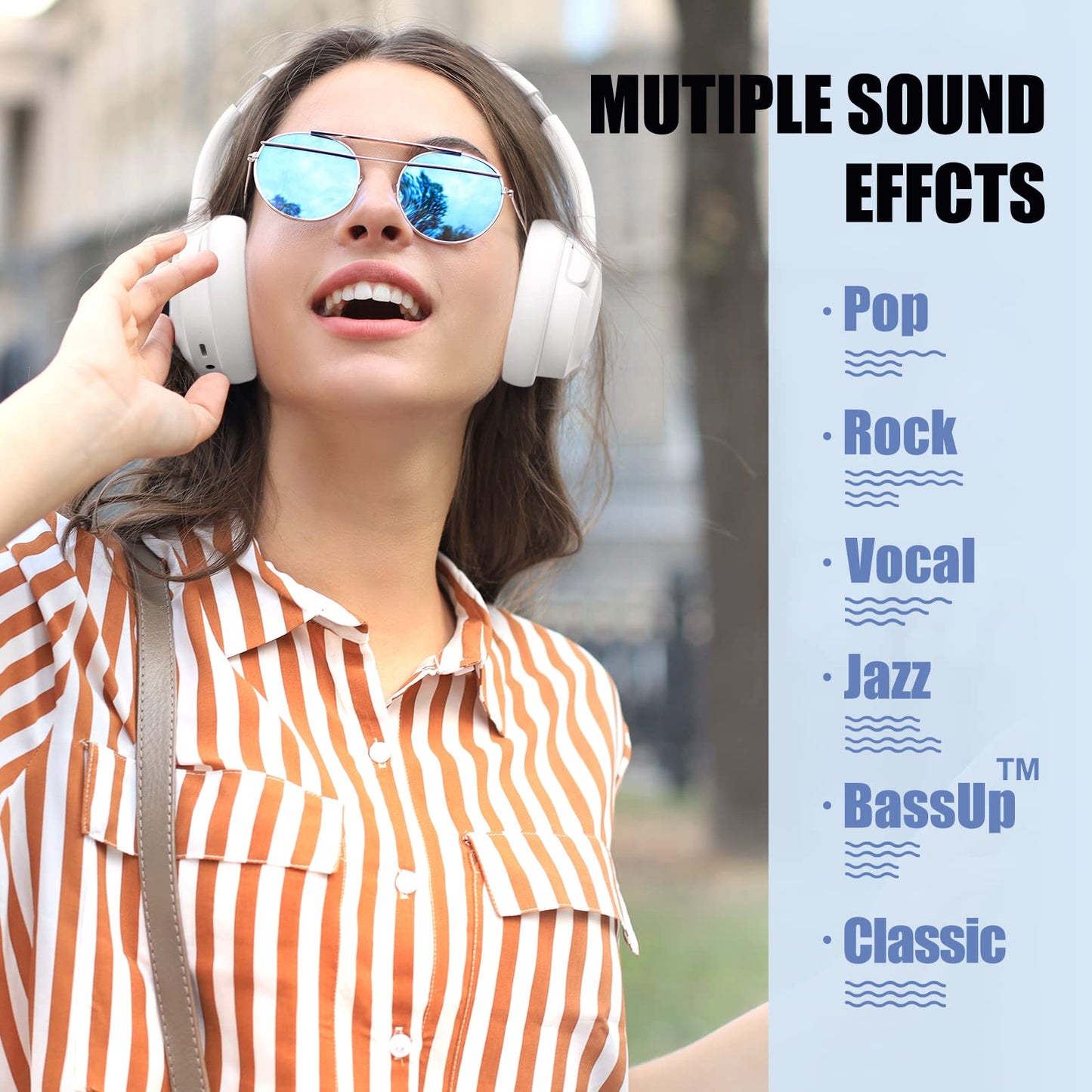 BERIBES Bluetooth Headphones Over Ear,65H Playtime and 6 EQ Modes Wireless Headphones with Microphone,Immersive Bass,HiFi Stereo,Foldable Lightweight Headset with Built-in HD Mic for Cellphone/PC/Ect.