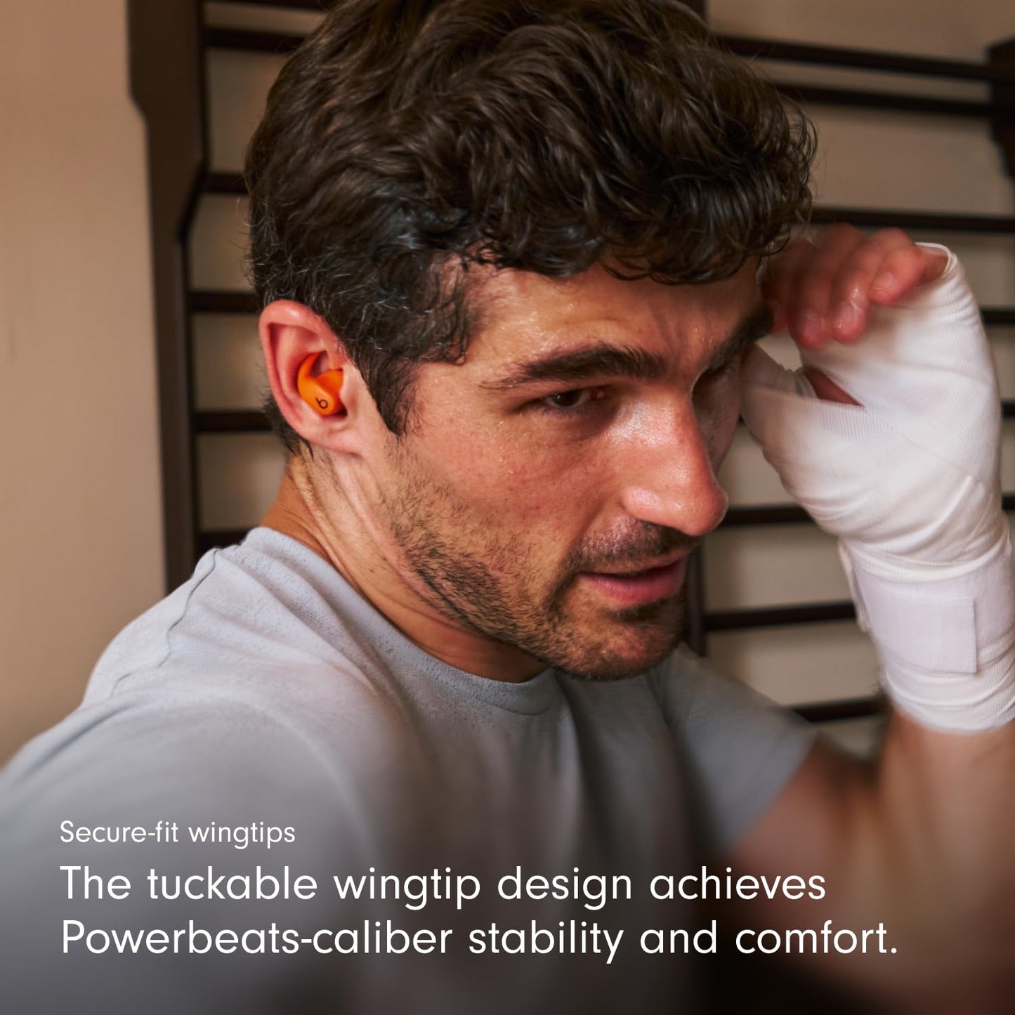 Beats - Powerbeats Fit - Wireless Noise-Cancelling Workout Earbuds with Ultimate Secure Fit, IPX4, Up to 30H of Battery Life & Charging case, Compatible with Apple & Android - Spark Orange