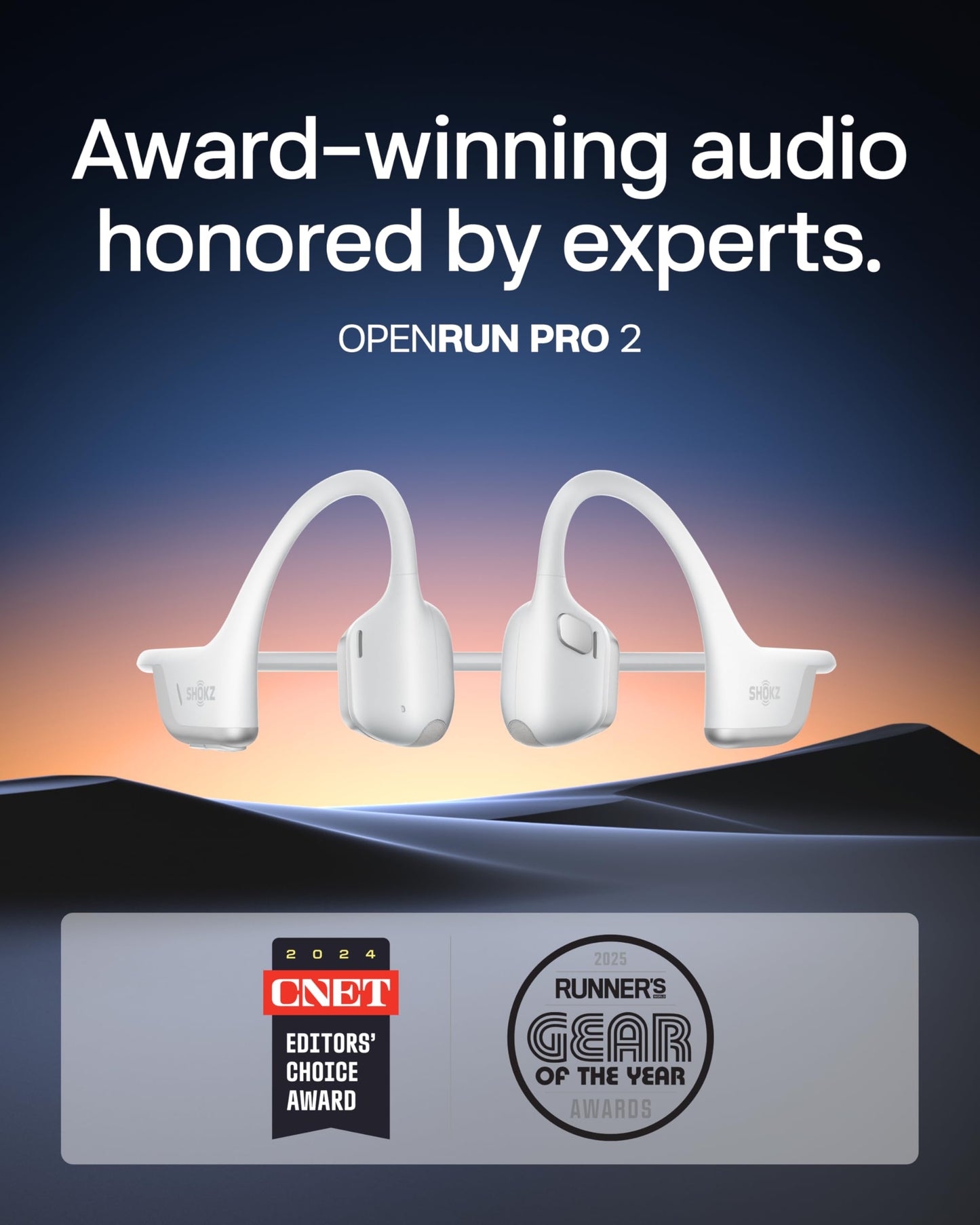 SHOKZ OpenRun Pro 2-Bone Conduction Headphones,Open-Ear Bluetooth Wireless Sport Earphones for Running,Workouts-Sweat Resistant,Comfortable Fit-Deep Bass,Smart Mic,Reflective Strip,Mini,Black
