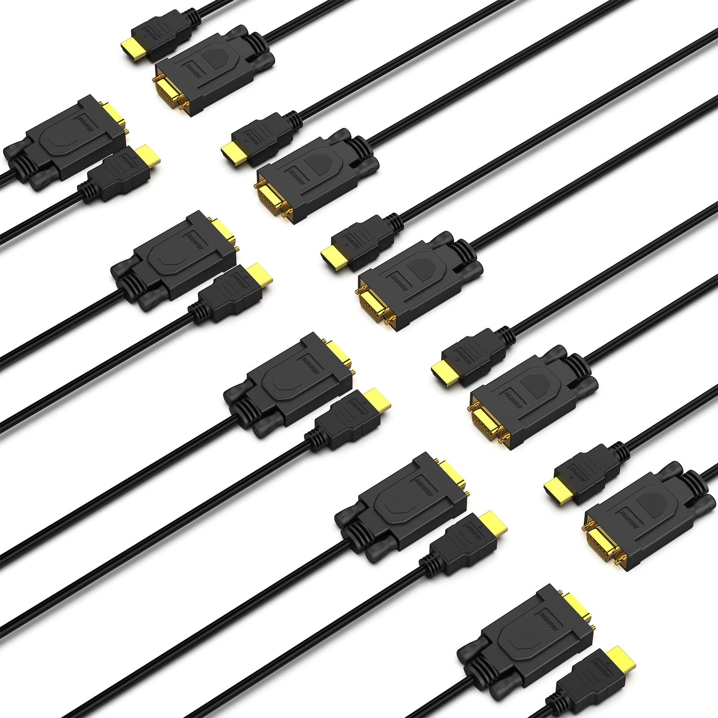 BENFEI HDMI to VGA 6 Feet Cable, [Uni-Directional] HDMI Computer to VGA Monitor Cable [Male to Male] Compatible for Computer, Laptop, PC, Monitor, Projector, HDTV, Raspberry Pi, Roku,Xbox and More
