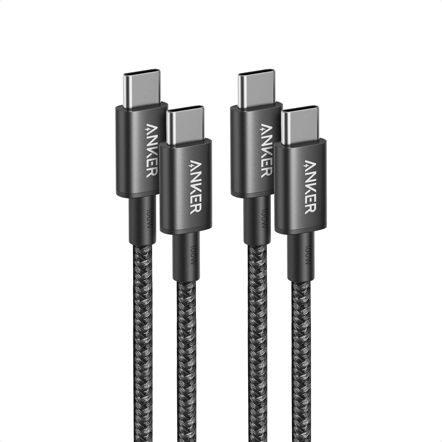 Anker USB C to USB C Cable (6FT, 2Pack), 100W USB C Charger Cord Fast Charging for iPhone 17/16 Series,MacBook Pro 2020,Pixel and More