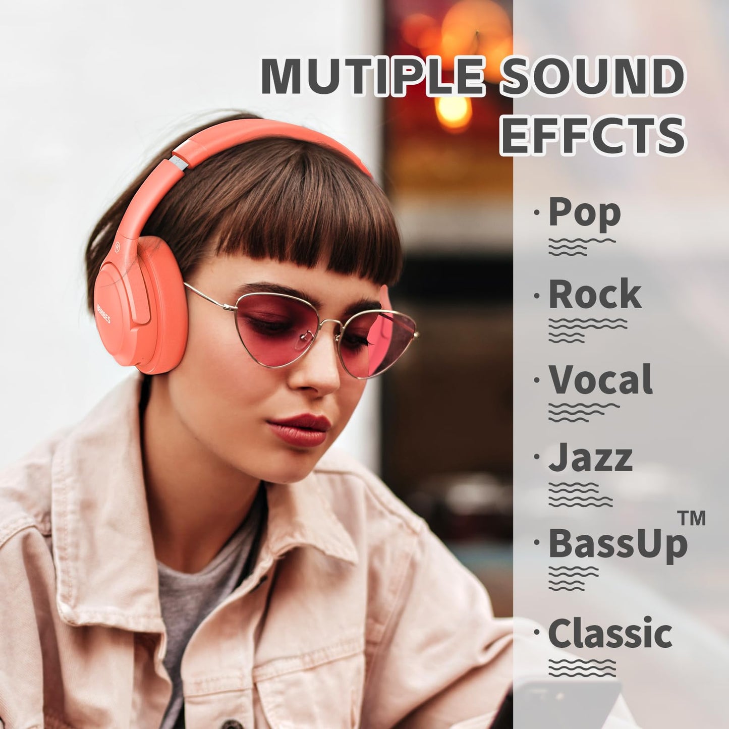 BERIBES Bluetooth Headphones Over Ear,65H Playtime and 6 EQ Modes Wireless Headphones with Microphone,Immersive Bass,HiFi Stereo,Foldable Lightweight Headset with Built-in HD Mic for Cellphone/PC/Ect.