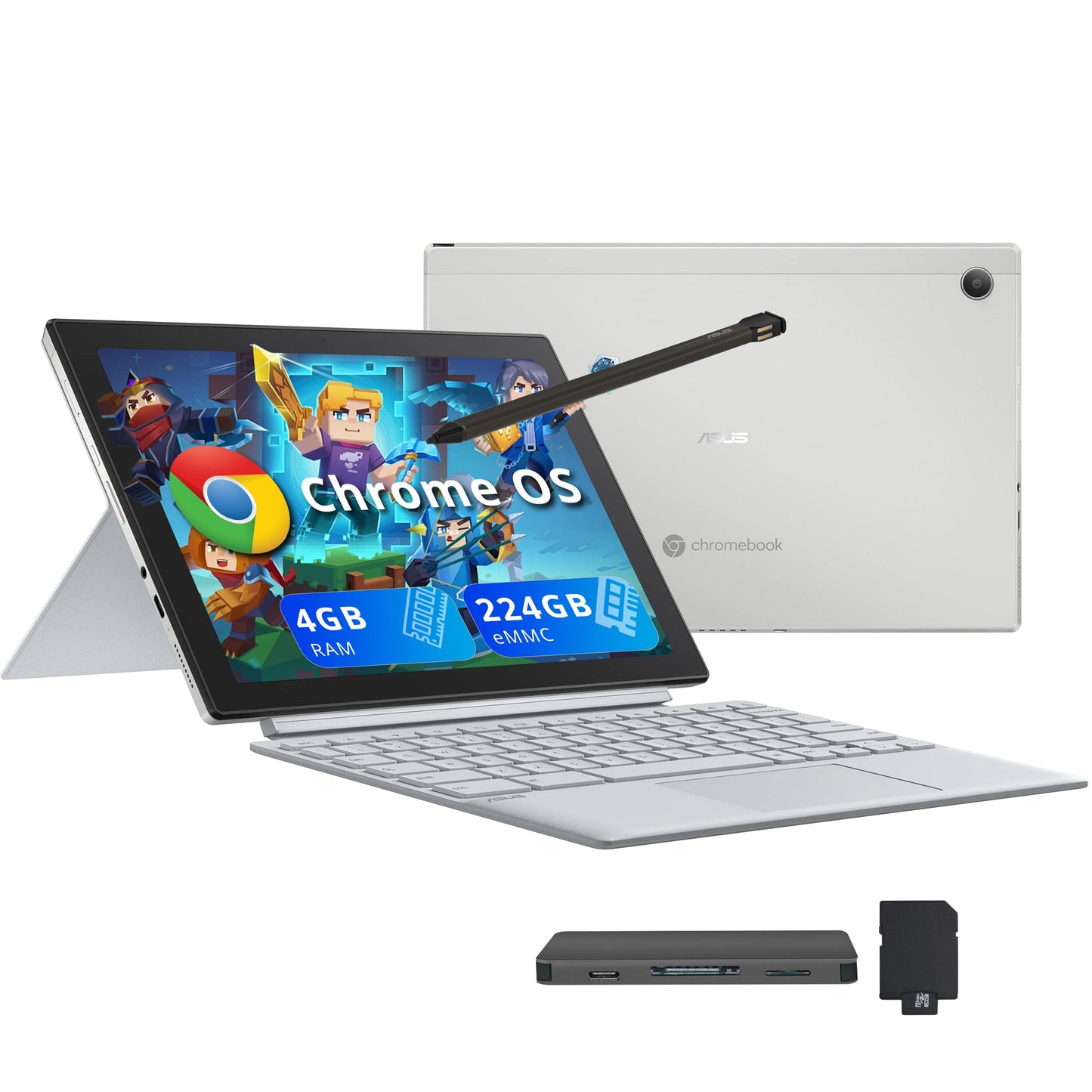 ASUS Chromebook CX1 Laptop, 15.6" Full HD NanoEdge Display, Intel Celeron N4500 Processor, 64GB eMMC Storage, 4GB RAM, Wi-Fi 6 ChromeOS, CX1500CKA-DH03-CB