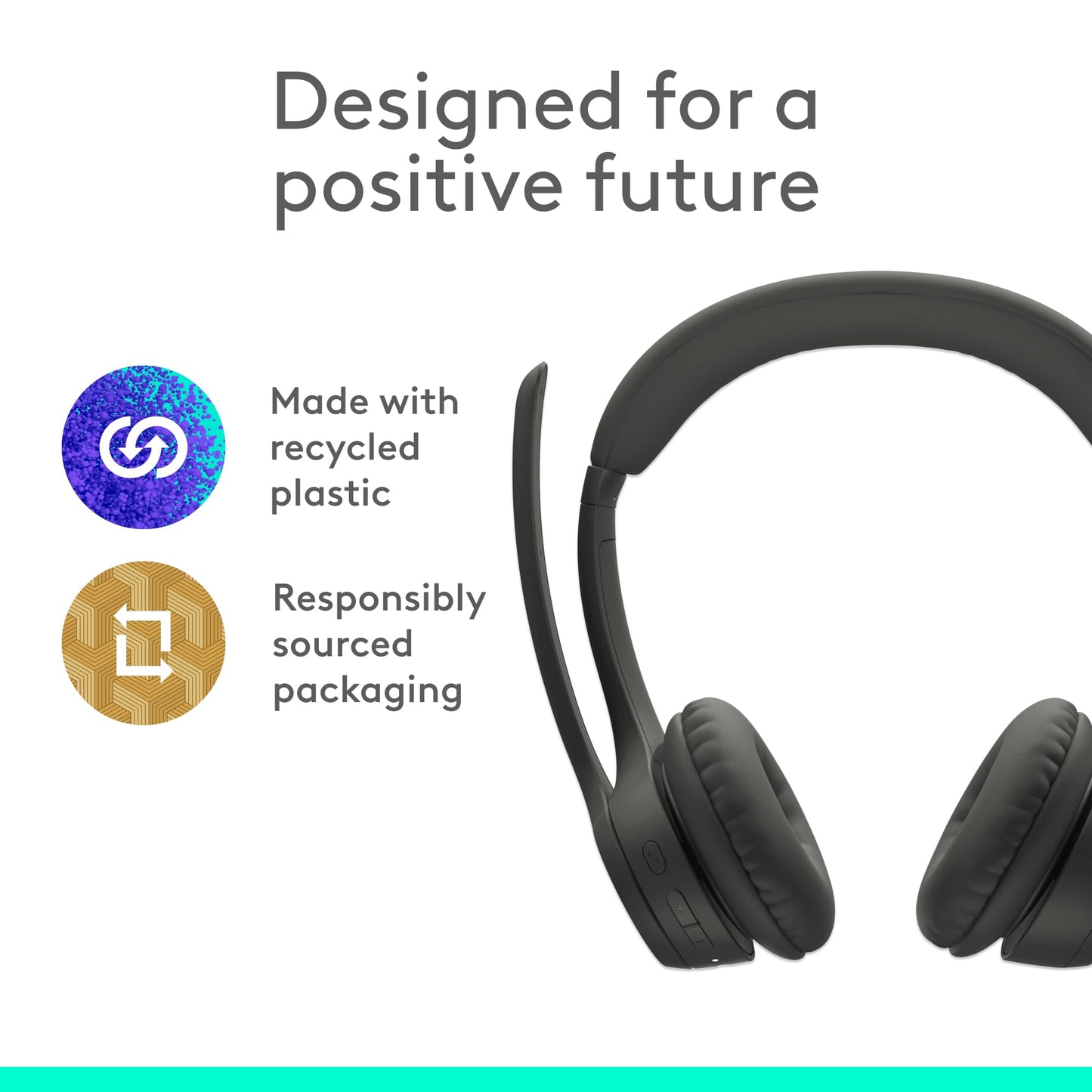 Logitech H390 Wired Headset for PC/Laptop, Stereo Headphones with Noise Cancelling Microphone, USB-A, in-Line Controls, Works with Chromebook - Rose, 1 Pack