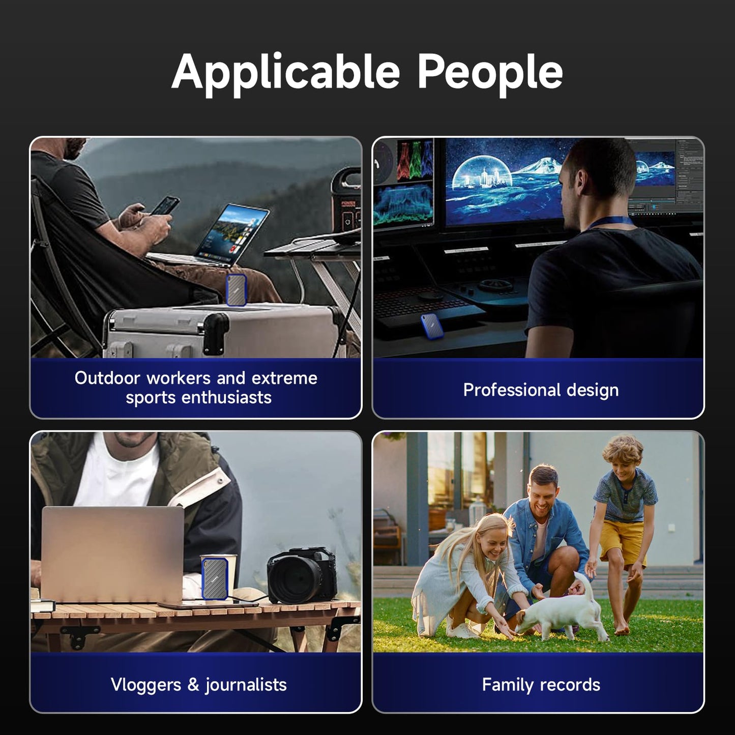 fanxiang 2TB Extreme Portable SSD, Up to 2000MB/s USB 3.2 Gen2, IP68 Water and Dust Resistance, External Solid State Drive Reliable Storage for Professionals, Creatives, and Engineers