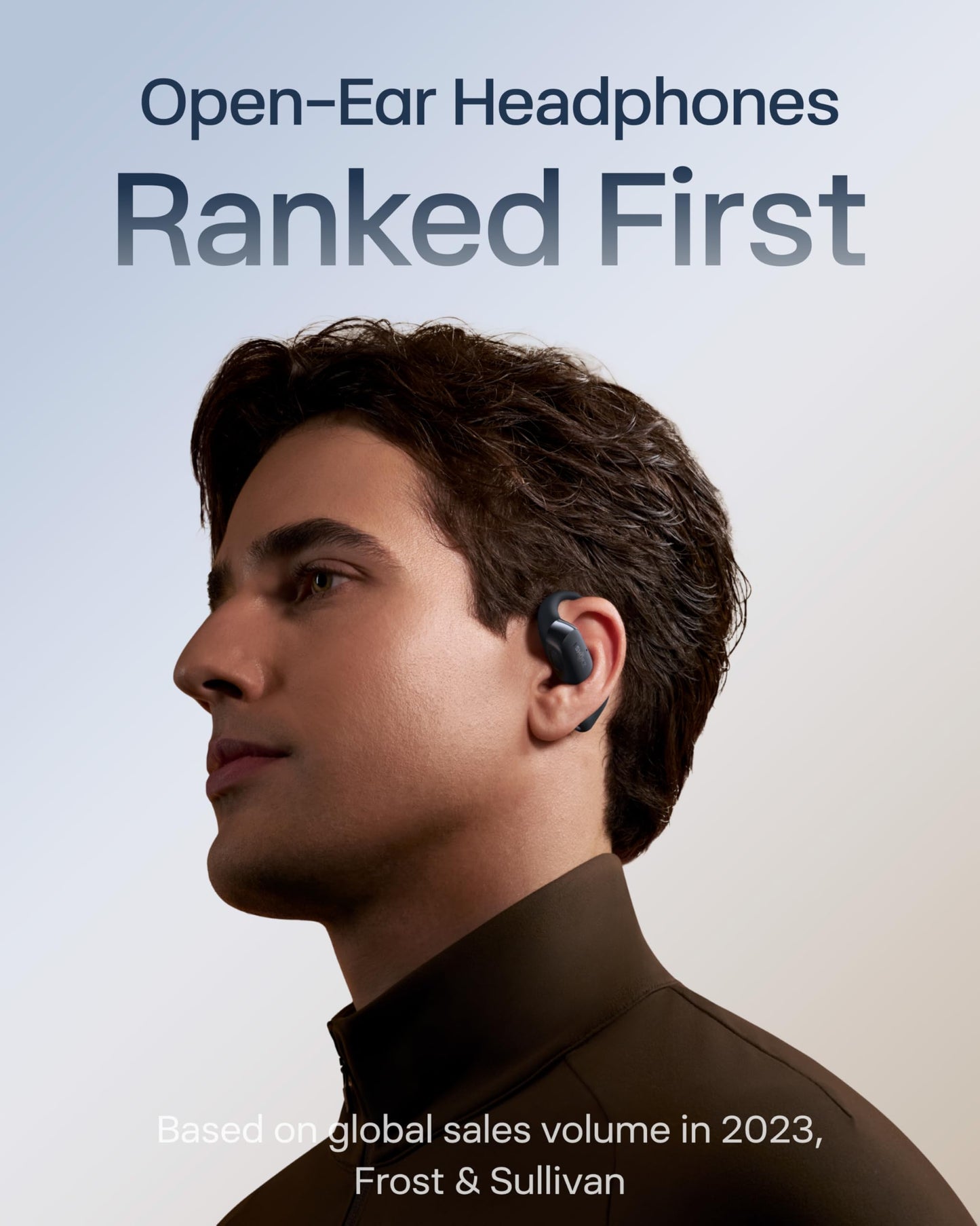 SHOKZ New OpenFit 2+ Open-Ear Headphones, Dolby Audio Enabled, Comfortable Earbuds with Soft Ear Hooks, 48H Playtime, IP55 Water-Resistant, USB-C Fast Charging, Wireless Charging, Carrying Bag,Black