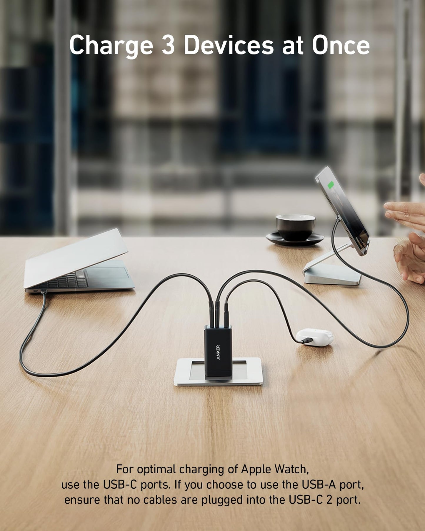 Anker USB C Charger Block (Nano II 65W), iPhone Charger 3-Port Fast Foldable, Wall Charger for iPhone 17/16/16 Pro, MacBook Pro/Air, iPad Pro, Galaxy S20, Dell XPS 13, Note 20/10+, Steam Deck, and More