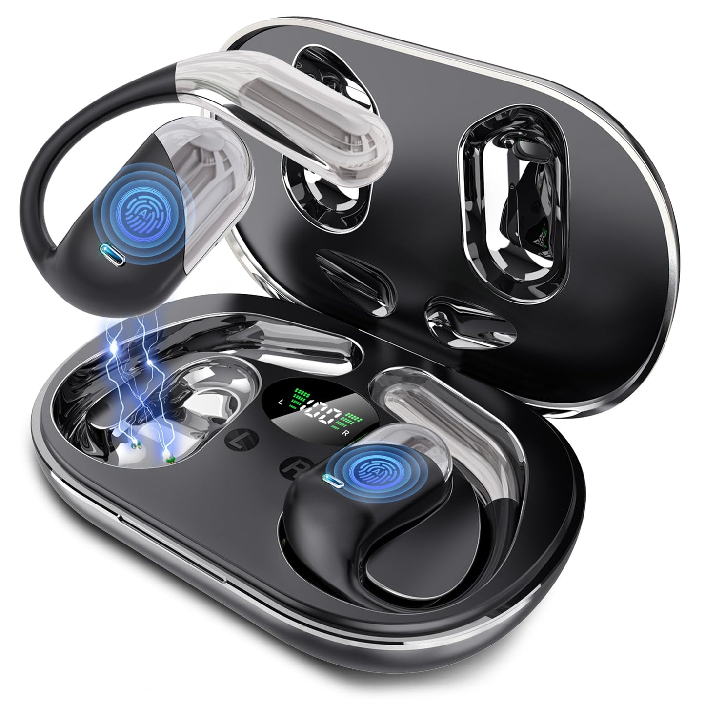 Real-Time AI Translation Earbuds - 198 Languages 3-in-1 Translating Device, Écouteurs traducteurs Anglais-français, Clear Voice Translation Headphones with Charging Case for Travel & Learning