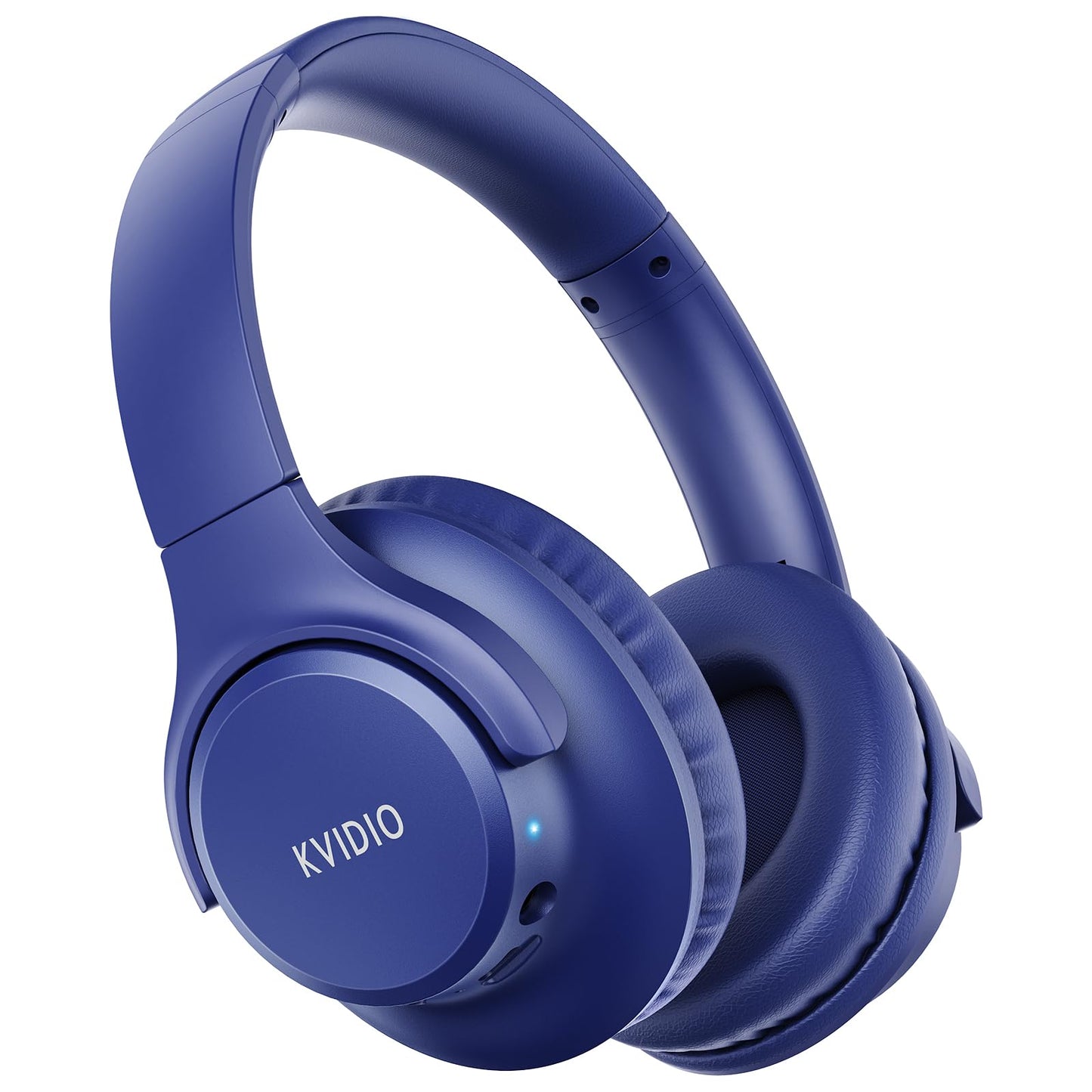 KVIDIO Bluetooth Headphones Over Ear, 65 Hours Wireless Headphones with Microphone, Foldable Lightweight HiFi Stereo Headset with Deep Bass for Travel Work Laptop PC Cellphone