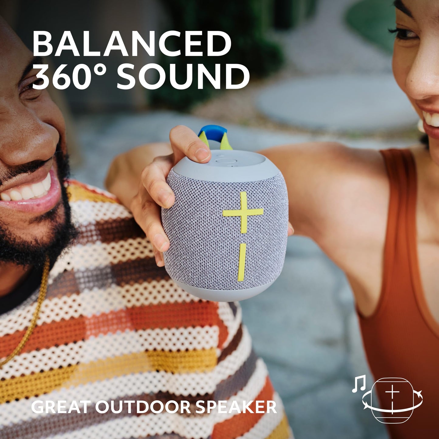 Ultimate Ears WONDERBOOM 4 Portable Waterproof Bluetooth Speaker with Big Bass and 360-Degree Sound, Dustproof Floating Speaker with 131ft (40m) Range - Black