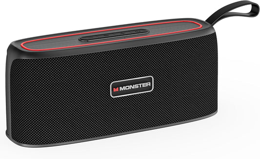 Monster Portable Bluetooth Speaker, 30W Loud Sound Wireless Speaker, IPX6 Waterproof Speaker, 17 Hours Playback, Bluetooth 5.4 TWS Pairing Portable Speakers for Home, Outdoors