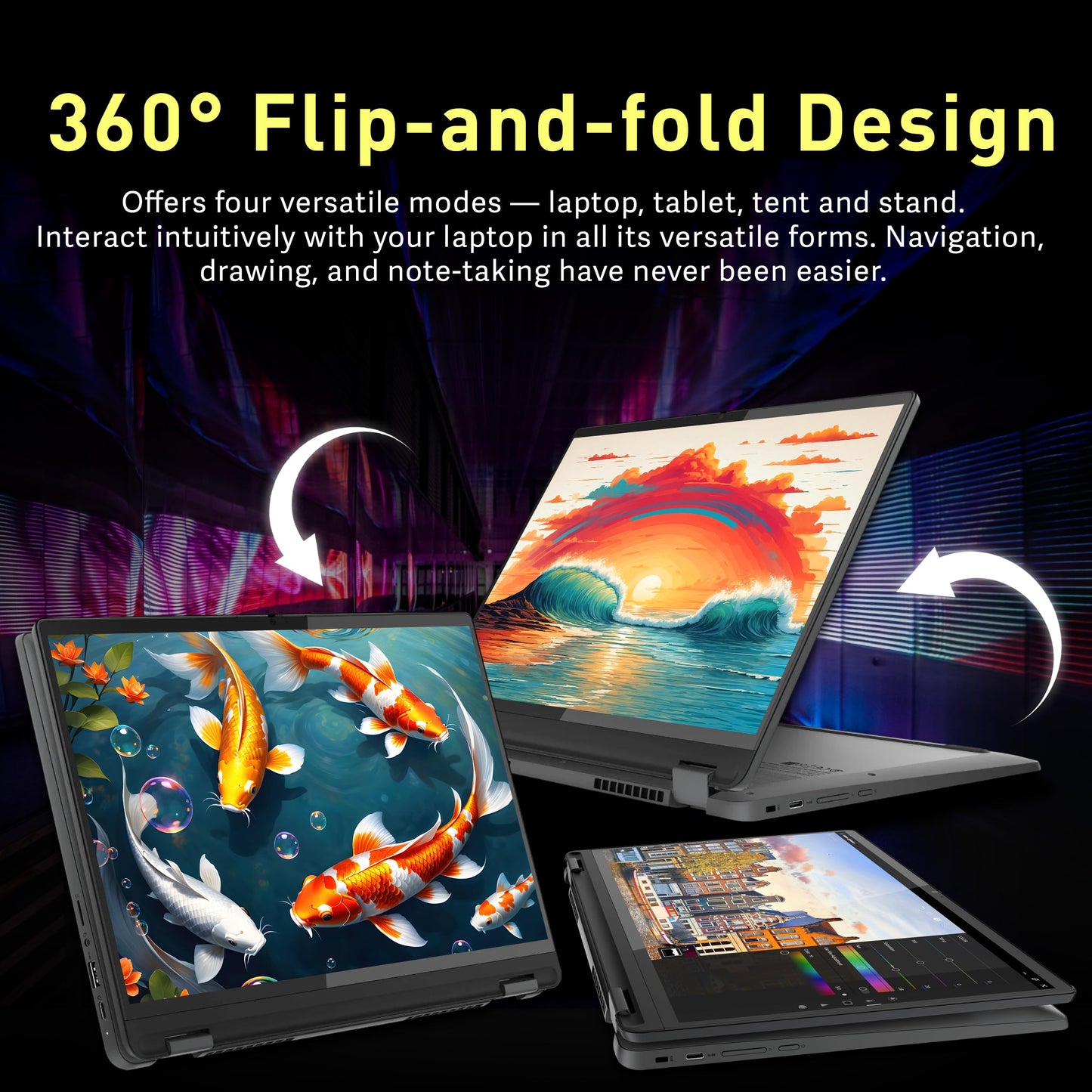 Lenovo Slim 3 Chromebook, 14″ FHD IPS Touchscreen Laptop, MediaTek Kompanio 520 Processor, 4GB RAM, 224GB Storage (64GB eMMC+160GB Docking Station Set), Webcam, Chrome OS, Abyss Blue