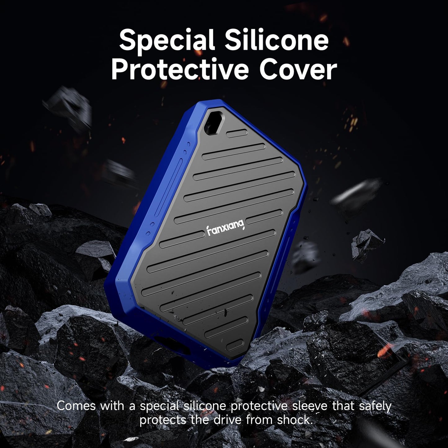 fanxiang 2TB Extreme Portable SSD, Up to 2000MB/s USB 3.2 Gen2, IP68 Water and Dust Resistance, External Solid State Drive Reliable Storage for Professionals, Creatives, and Engineers