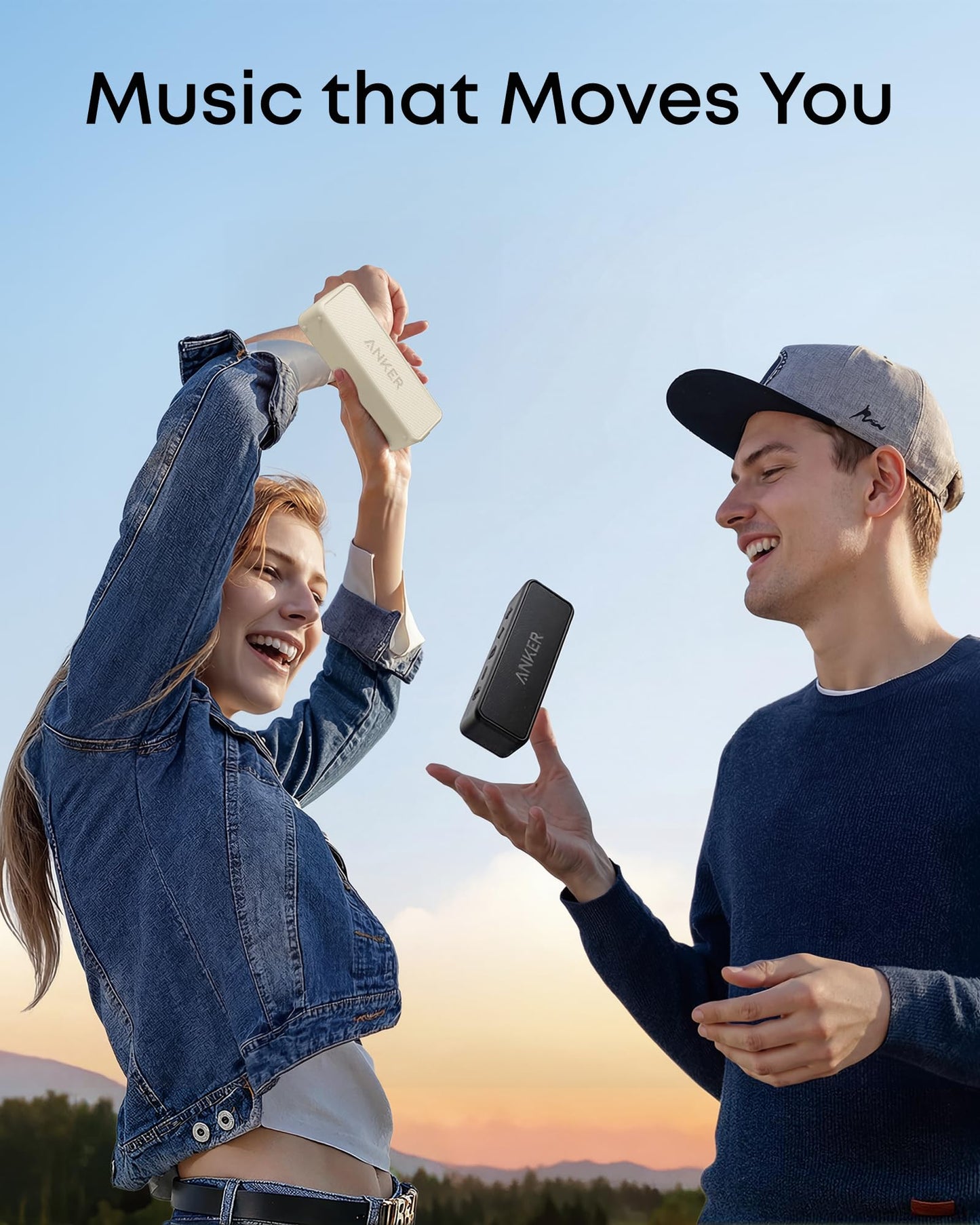 Anker Soundcore 2 Portable Bluetooth Speaker with 12W Stereo Sound, Bluetooth 5, Bassup, IPX7 Waterproof, 24-Hour Playtime, Wireless Stereo Pairing, Speaker for Home, Outdoors, Travel